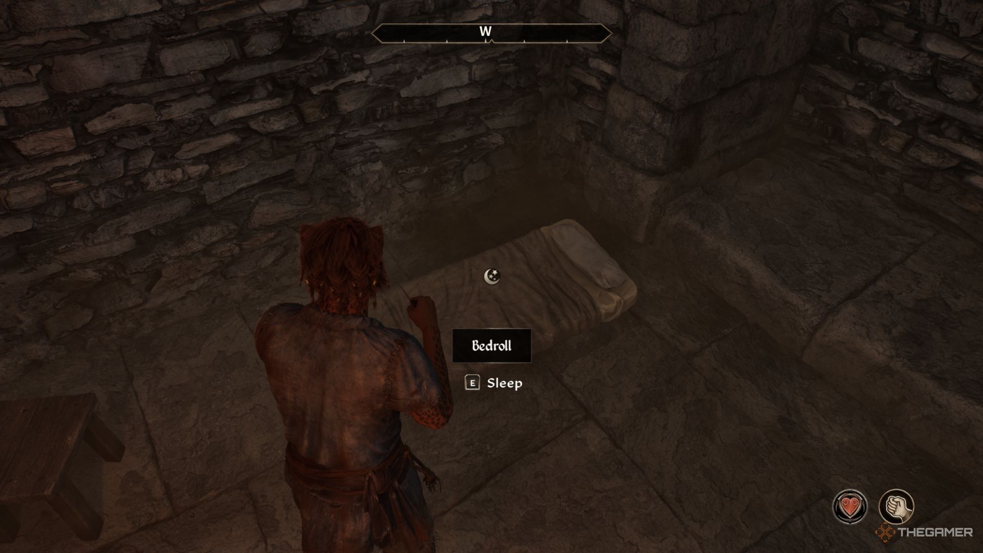The player character shows the bedroll in the jail in Oblivion Remastered.