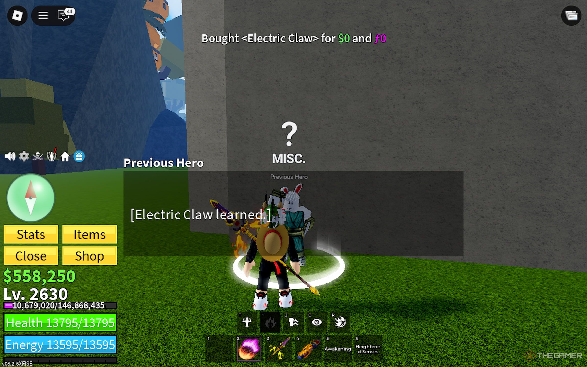 Electric Claw learned from Previous Hero NPC in Blox Fruits.