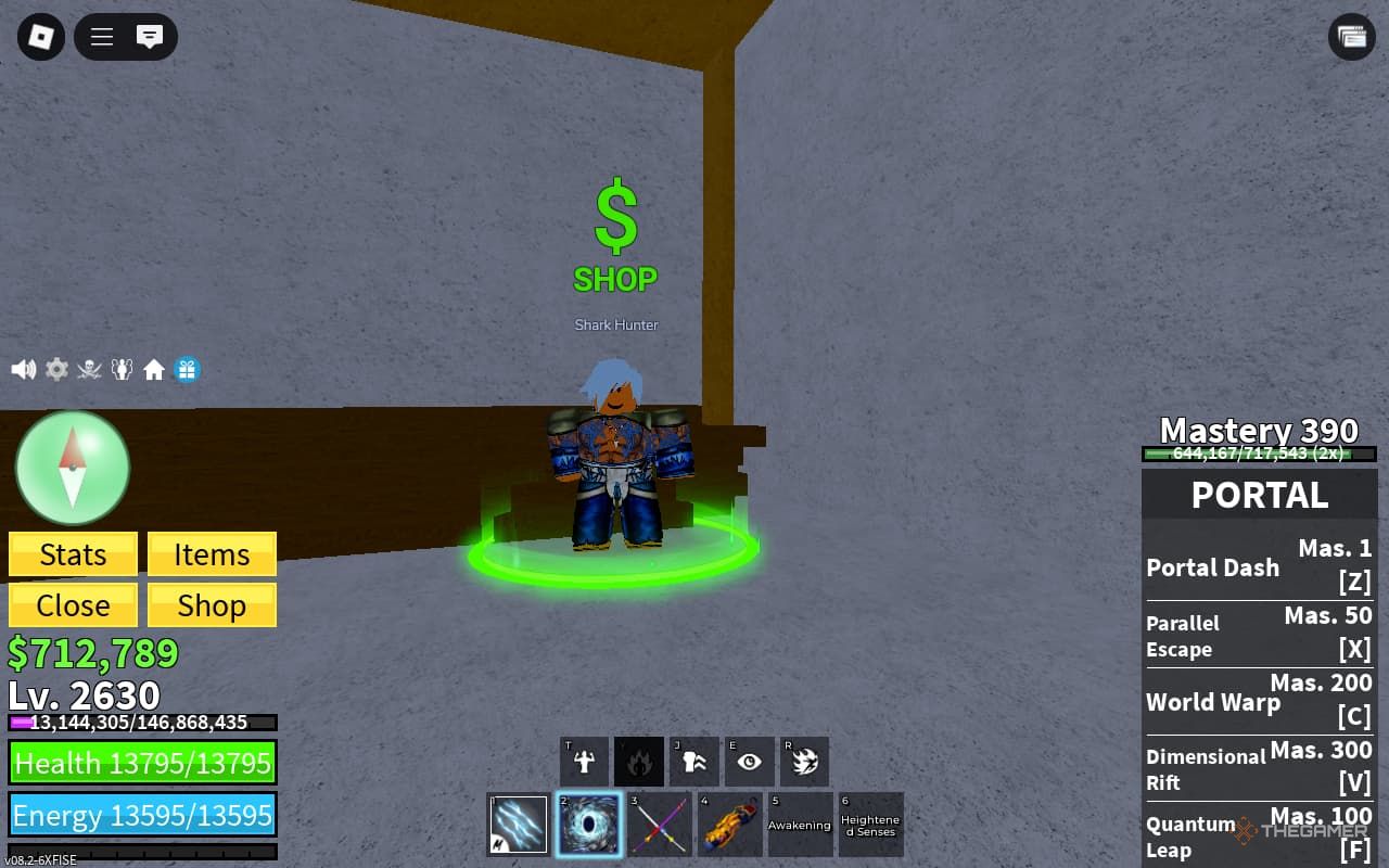 Shark Hunter NPC located on Tiki Outpost Island in Blox Fruits.