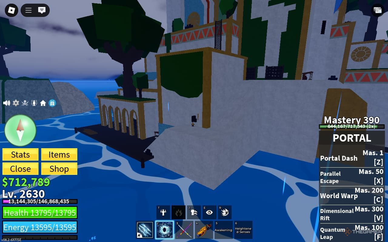 Location of Shark Hunter NPC on Tiki Outpost Island in Blox Fruits.