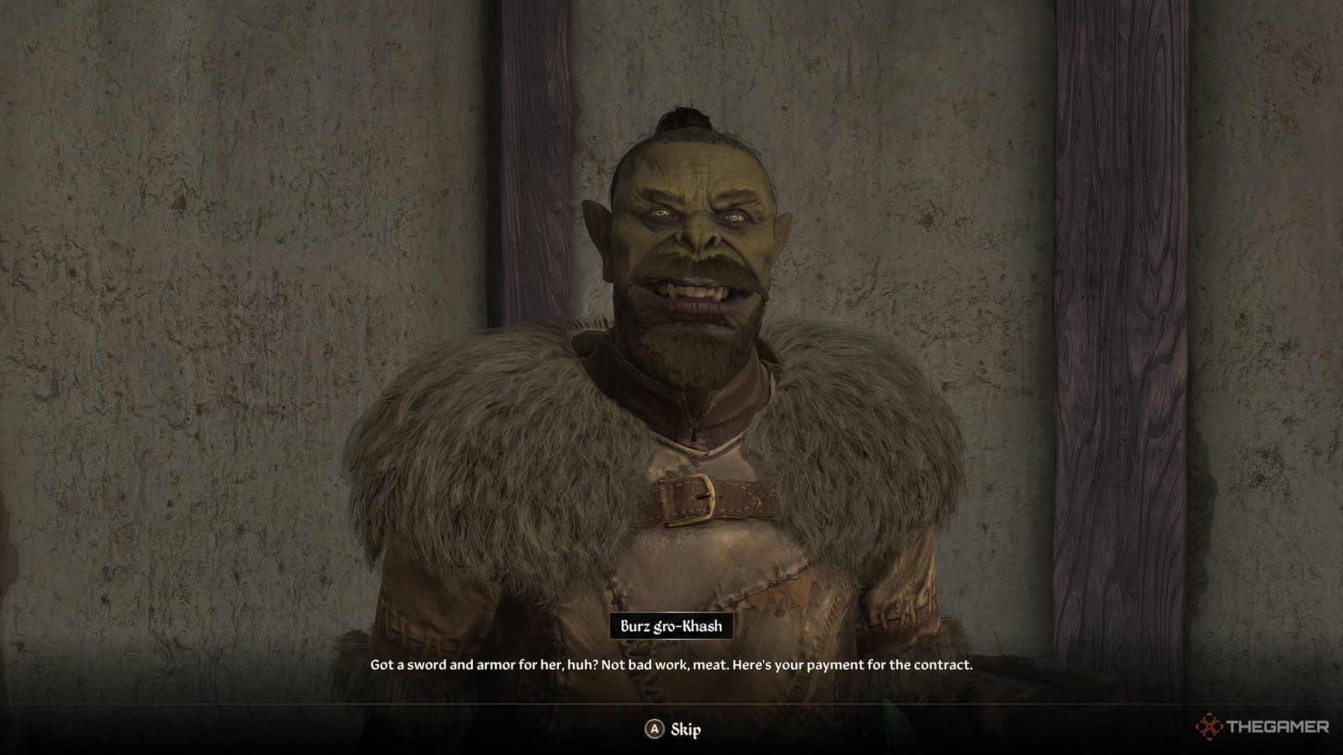 A conversation with Burz gro-Khash in the Elder Scrolls IV: Oblivion Remastered.