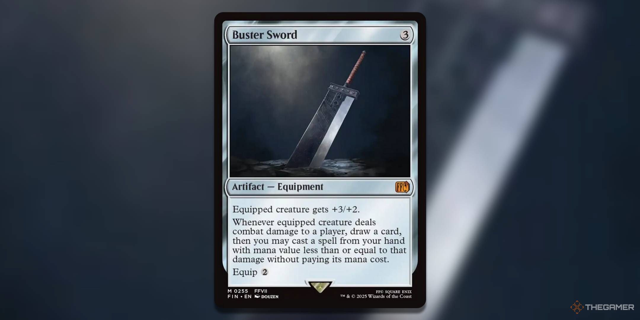 The Buster Sword card, from Final Fantasy.