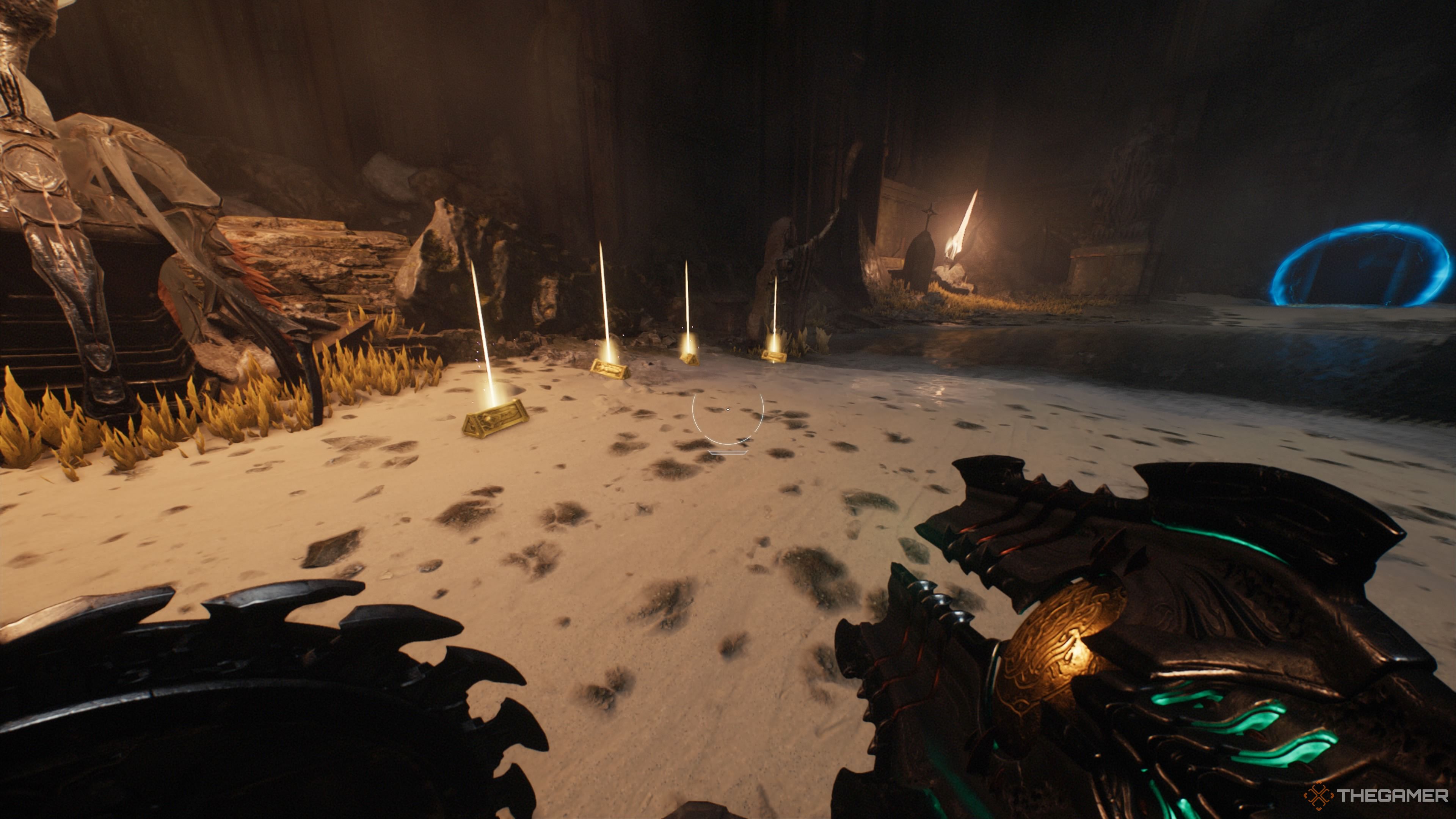 Collecting gold on the secret landing platform at the bottom of the Spire Of Nerathul of Doom The Dark Ages.