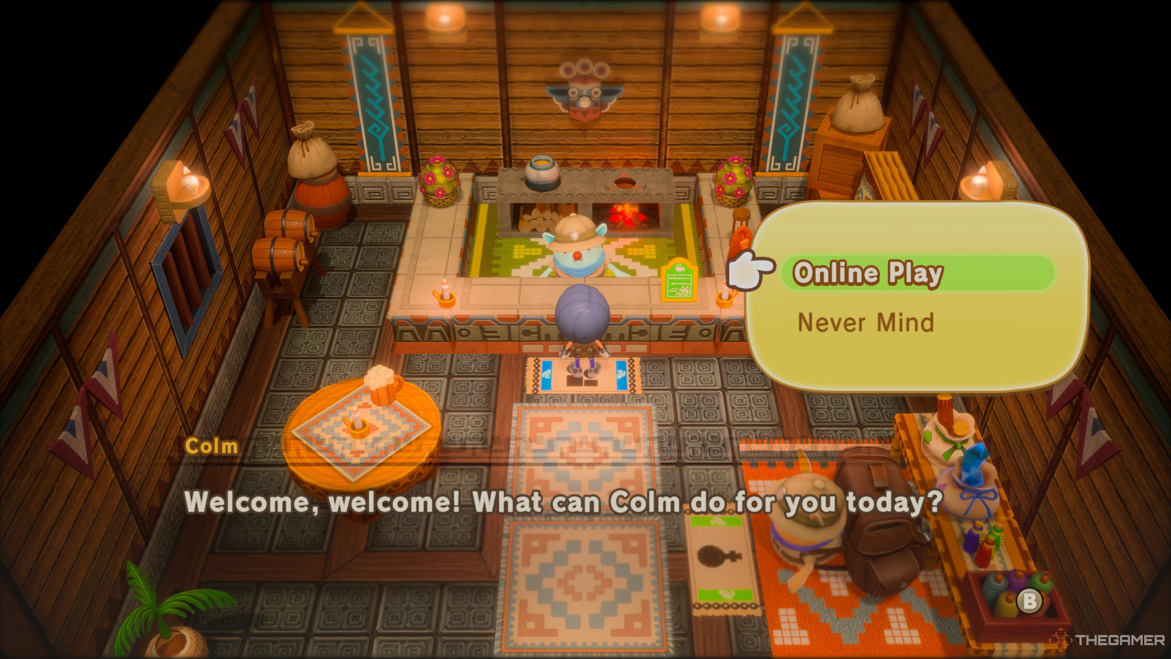 Colm's online play mode screen in Fantasy Life i.