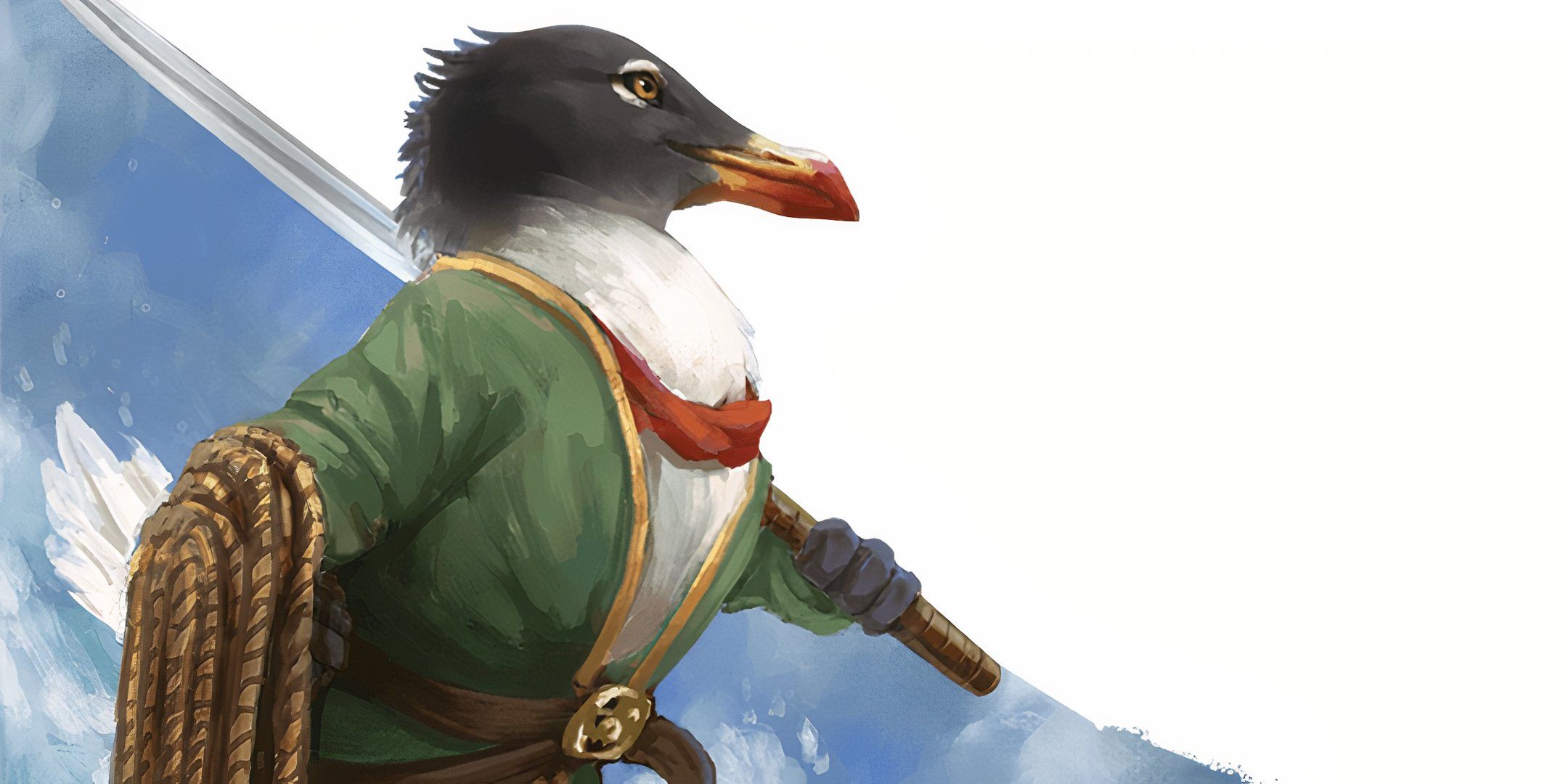 A birdfolk dockmaster NPC from Humblewood in DND. 
