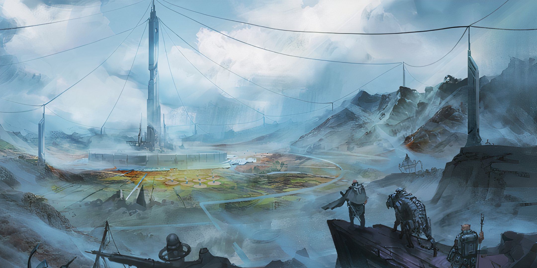 The campaign frame artwork for the Motherboard Campaign Frame in Daggerheart.