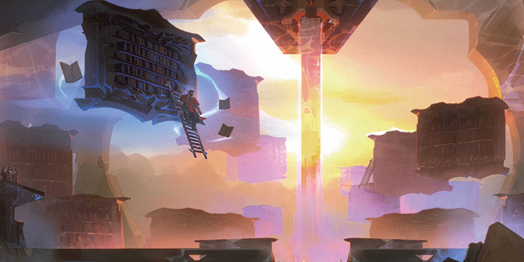 The loreborne community artwork in Daggerheart, featuring a mystical-looking library.