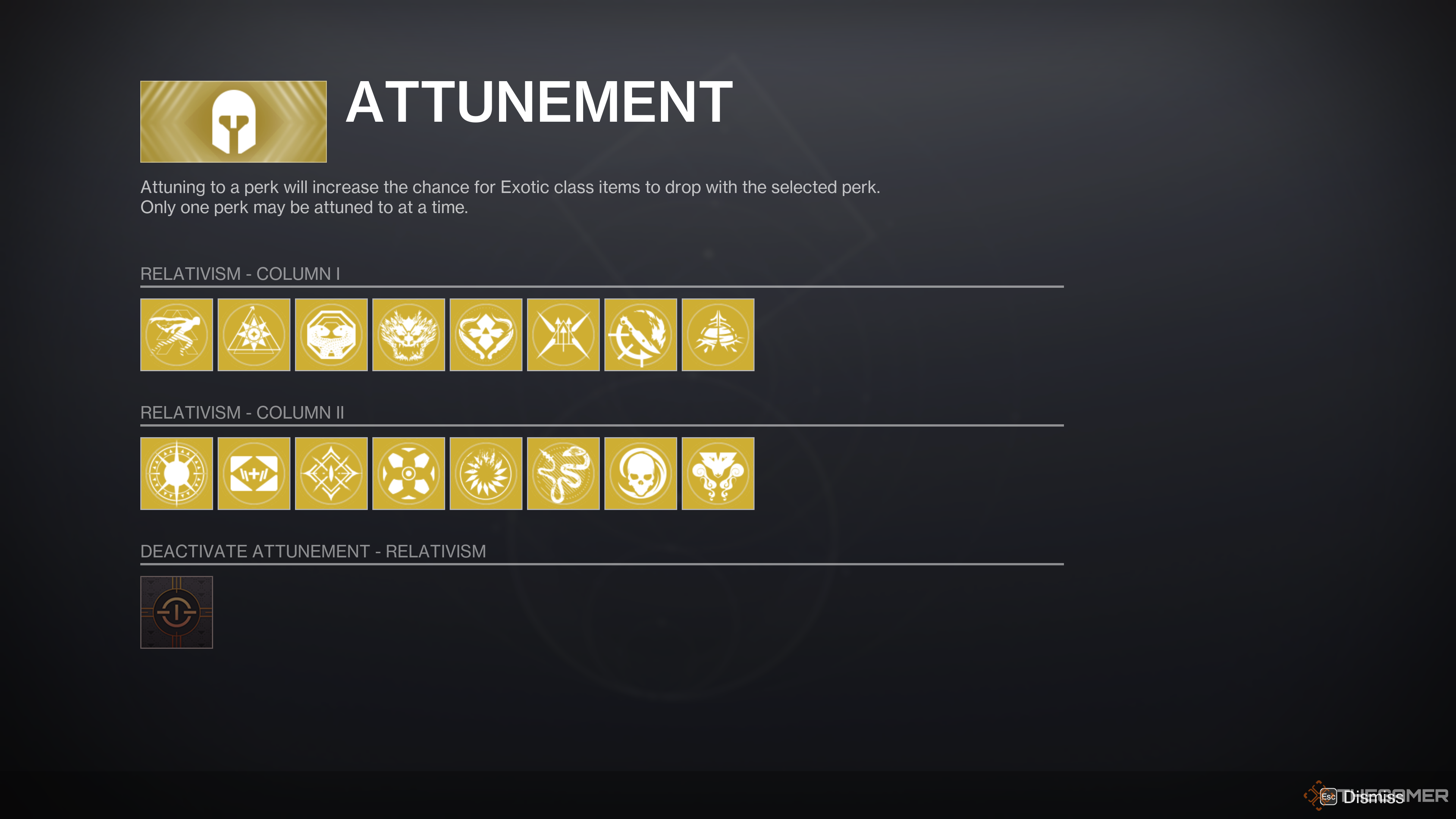 Destiny 2 All Relativism Perks