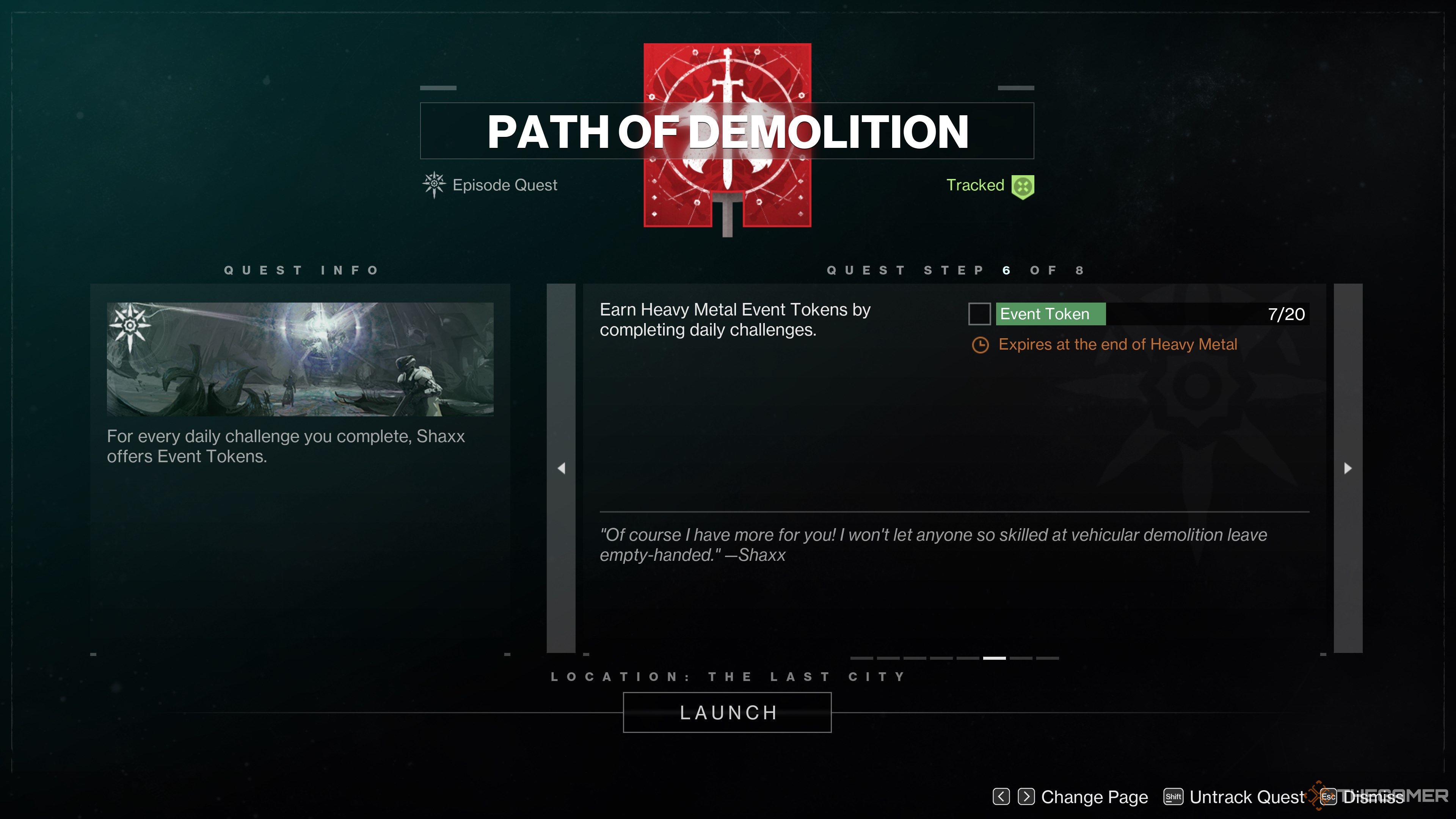 Destiny 2 Path of Demolition Quest