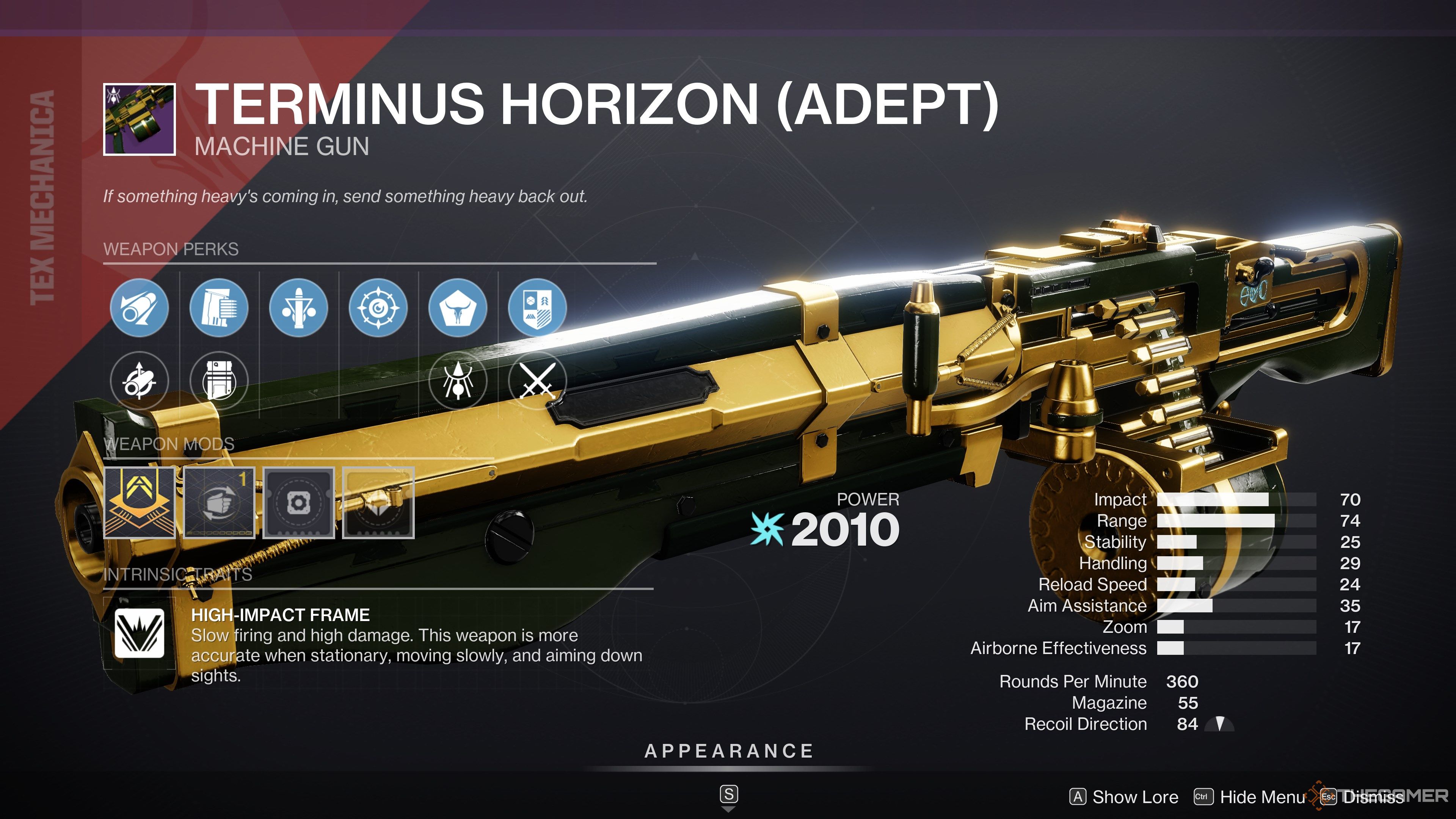 Адепт-версия Terminus Horizon в Destiny 2