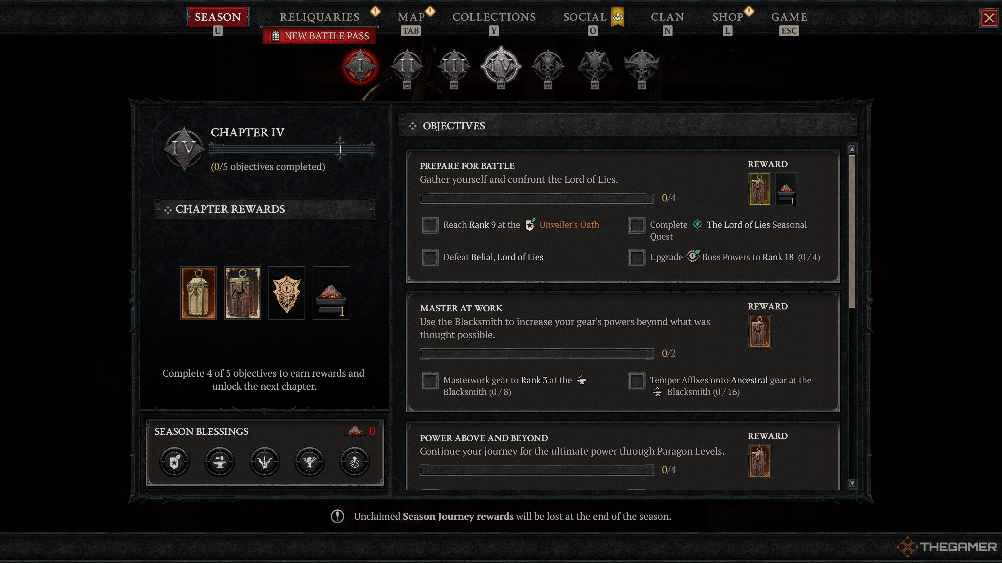 Diablo 4 Season 8 Chapter 4 Challenges