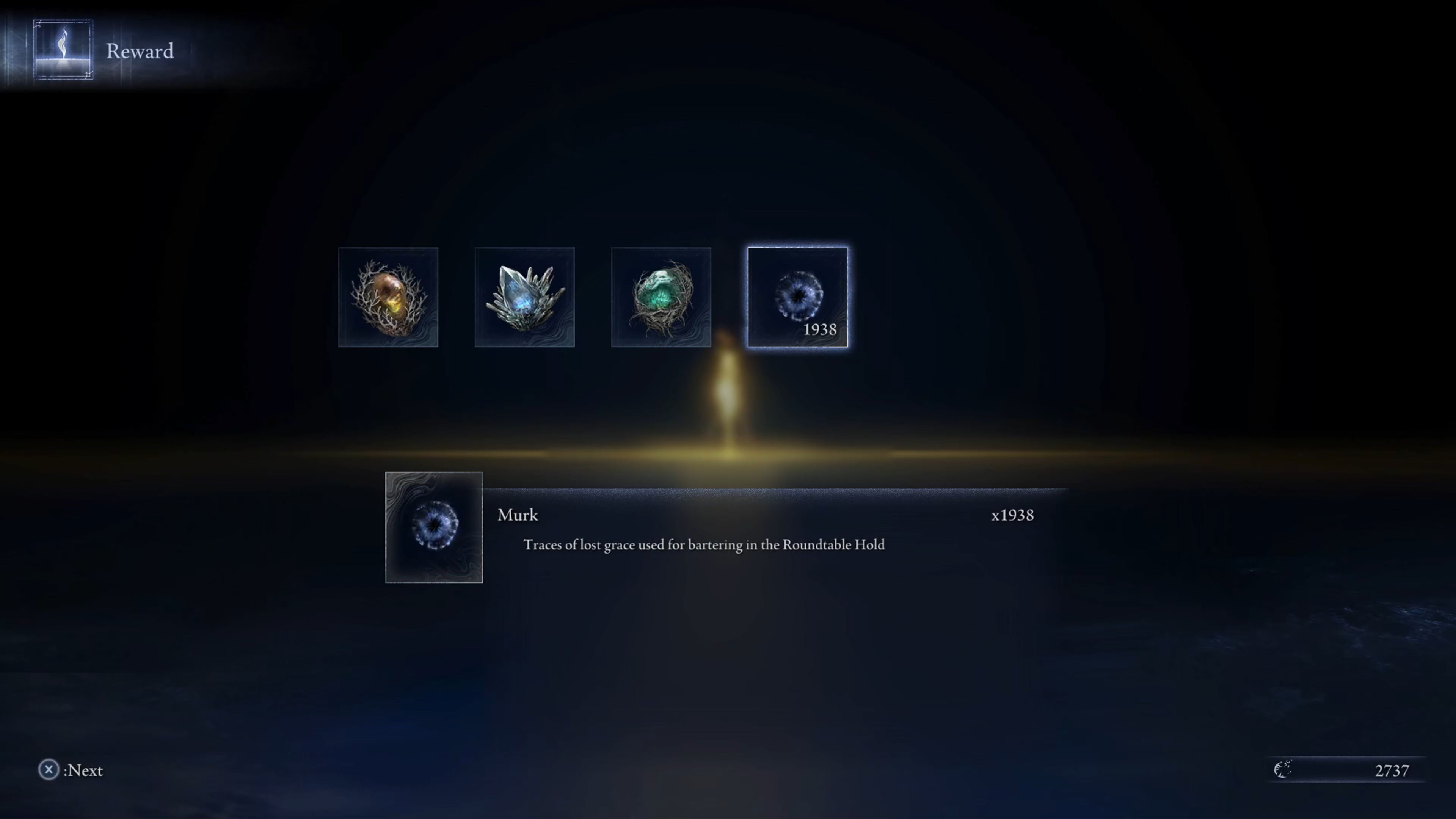 Murk received as a reward from an expedition in Elden Ring Nightreign.