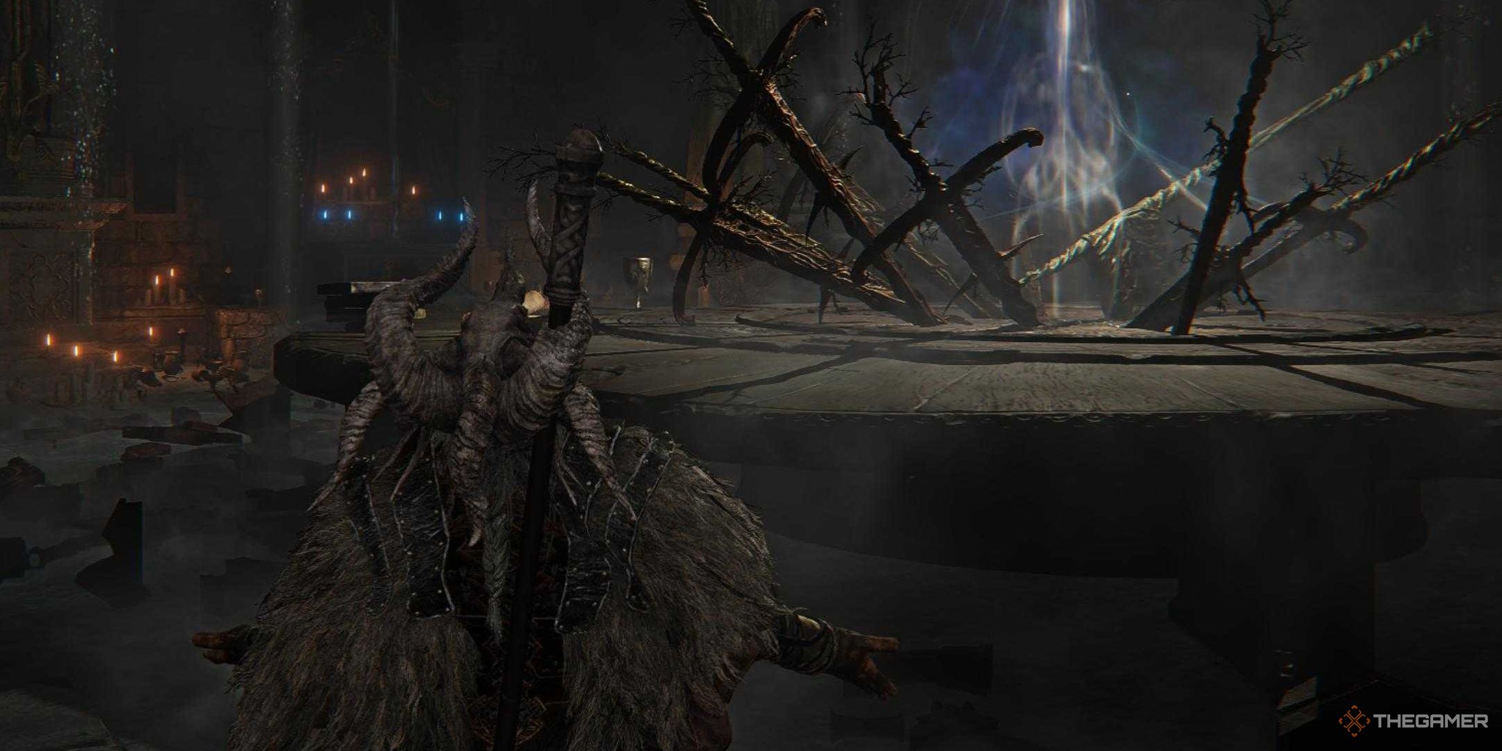Elden Ring Nightreign Raider praising the Roundtable Hold.