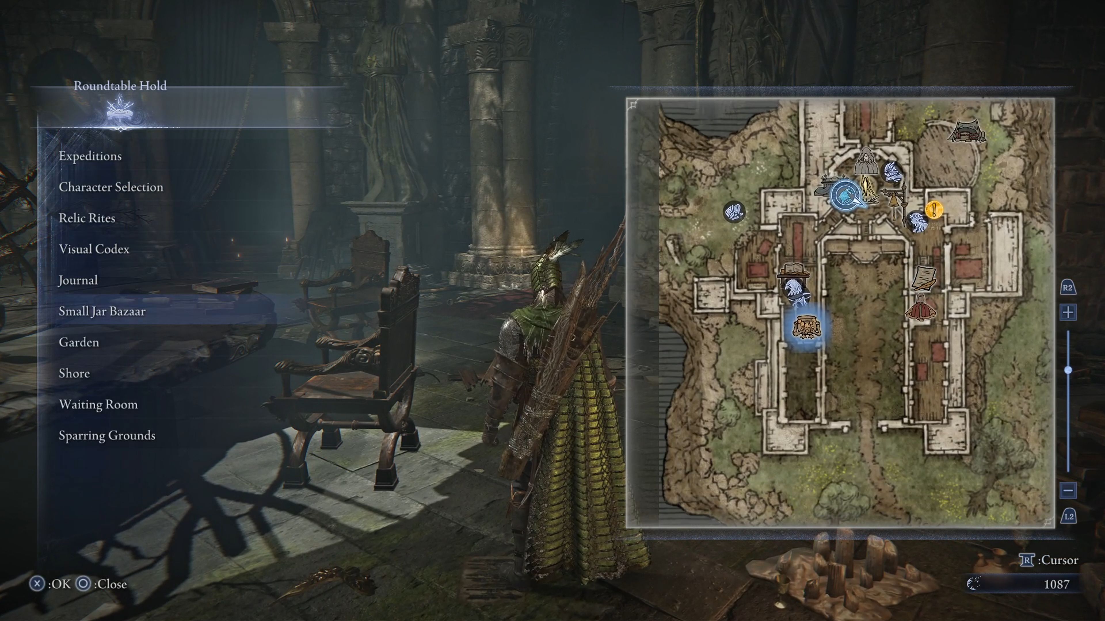 The Small Jar Bazaar's location on the map of Elden Ring Nightreign.