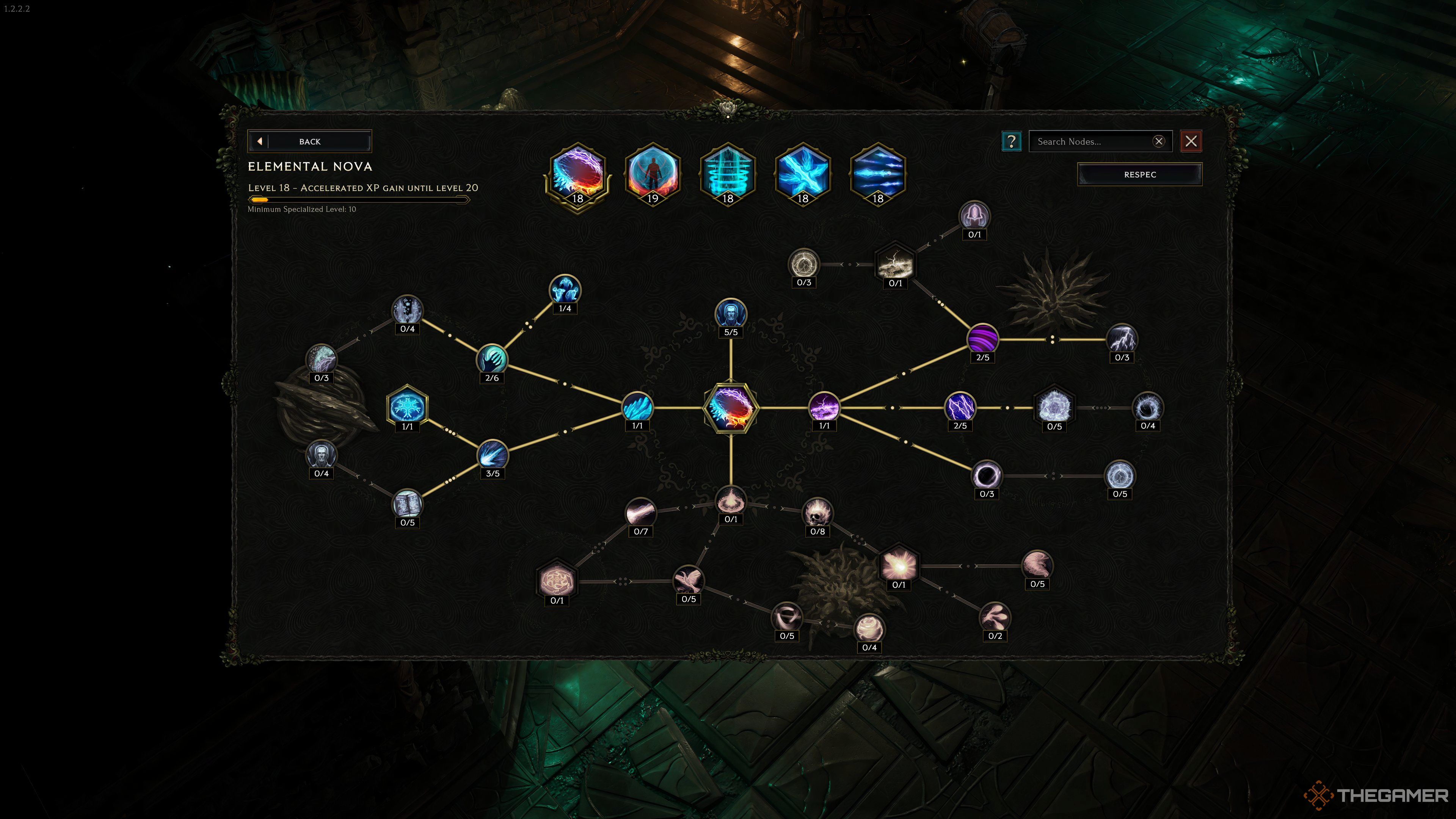Elemental Nova Skill Tree in Last Epoch.