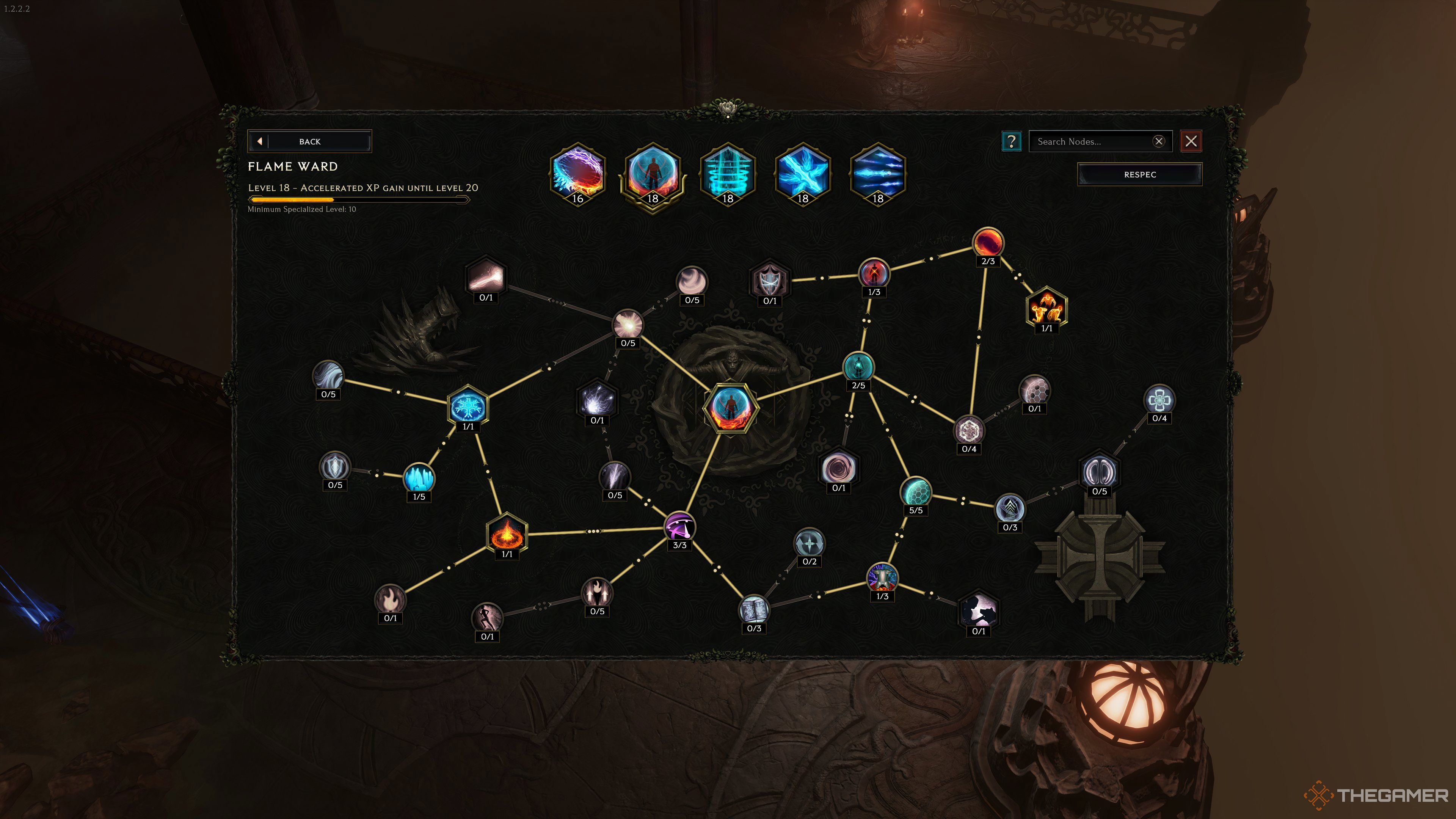 Flame Ward Skill Tree in Last Epoch.