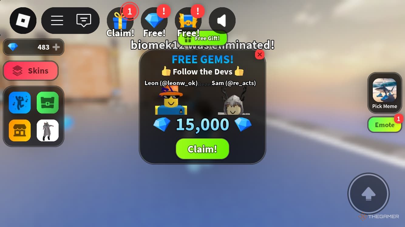 Follow the Devs window in Guess Italian Brainrot or Die.