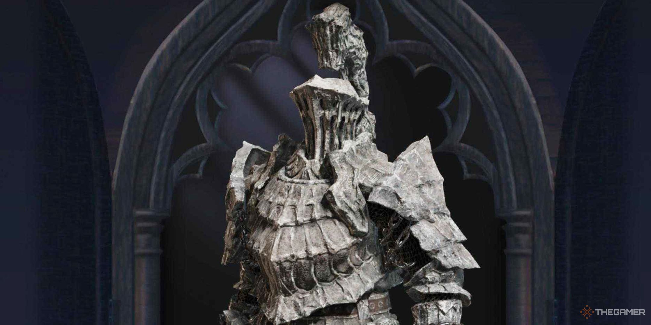 Havel standing in front of a mirror in Elden Ring Nightreign.