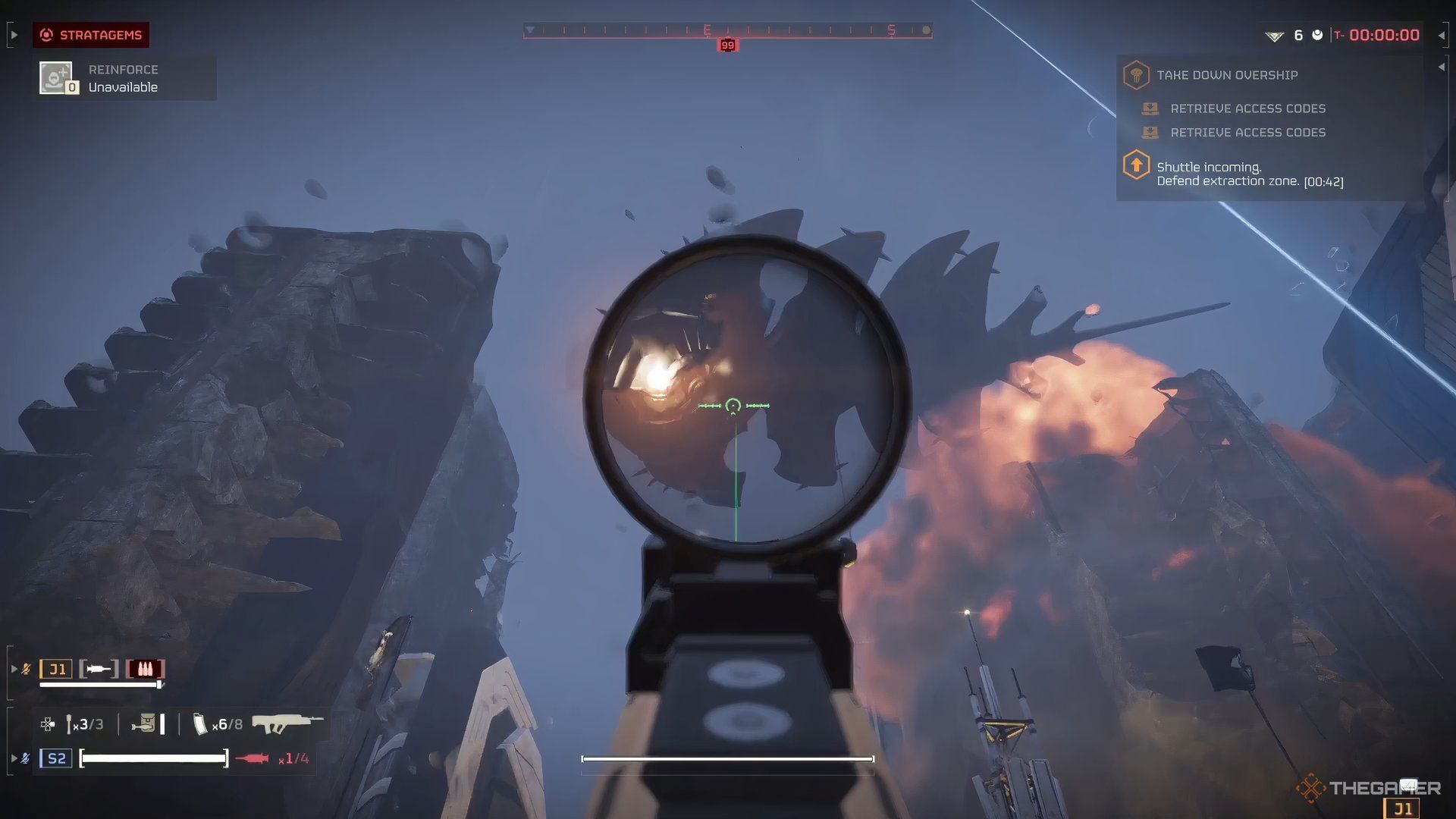 Targeting a Leviathan ships with the scope.