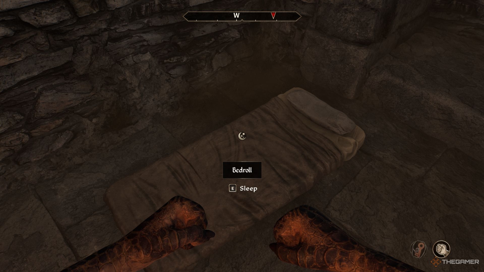 The player character shows a bed in the jail in Oblivion Remastered.