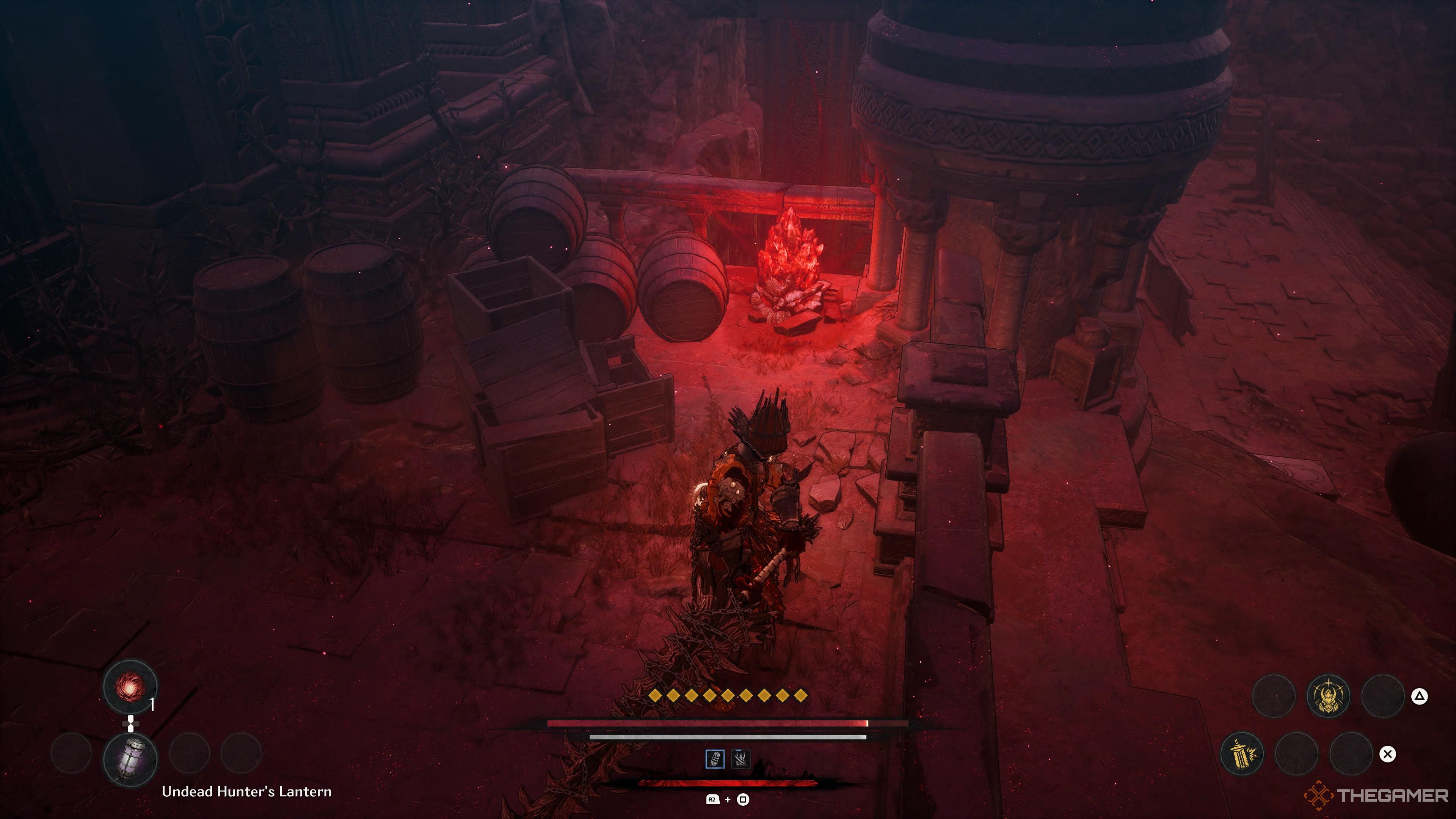 The first soulstone in the side mission Atlante the Precise in The First Berserker Khazan.