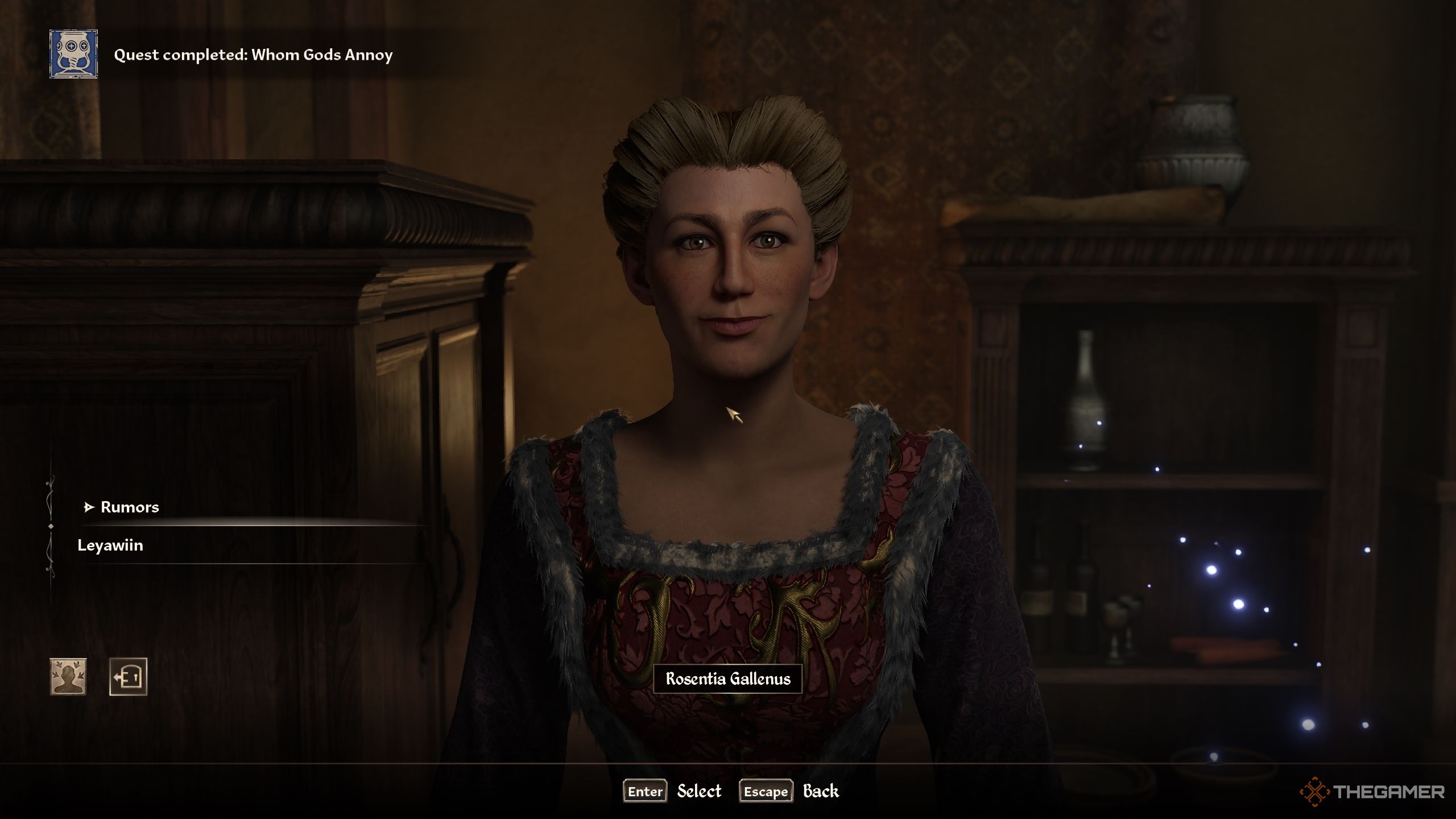 Player completed the quest and speaking to Rosentia - Oblivion Remastered