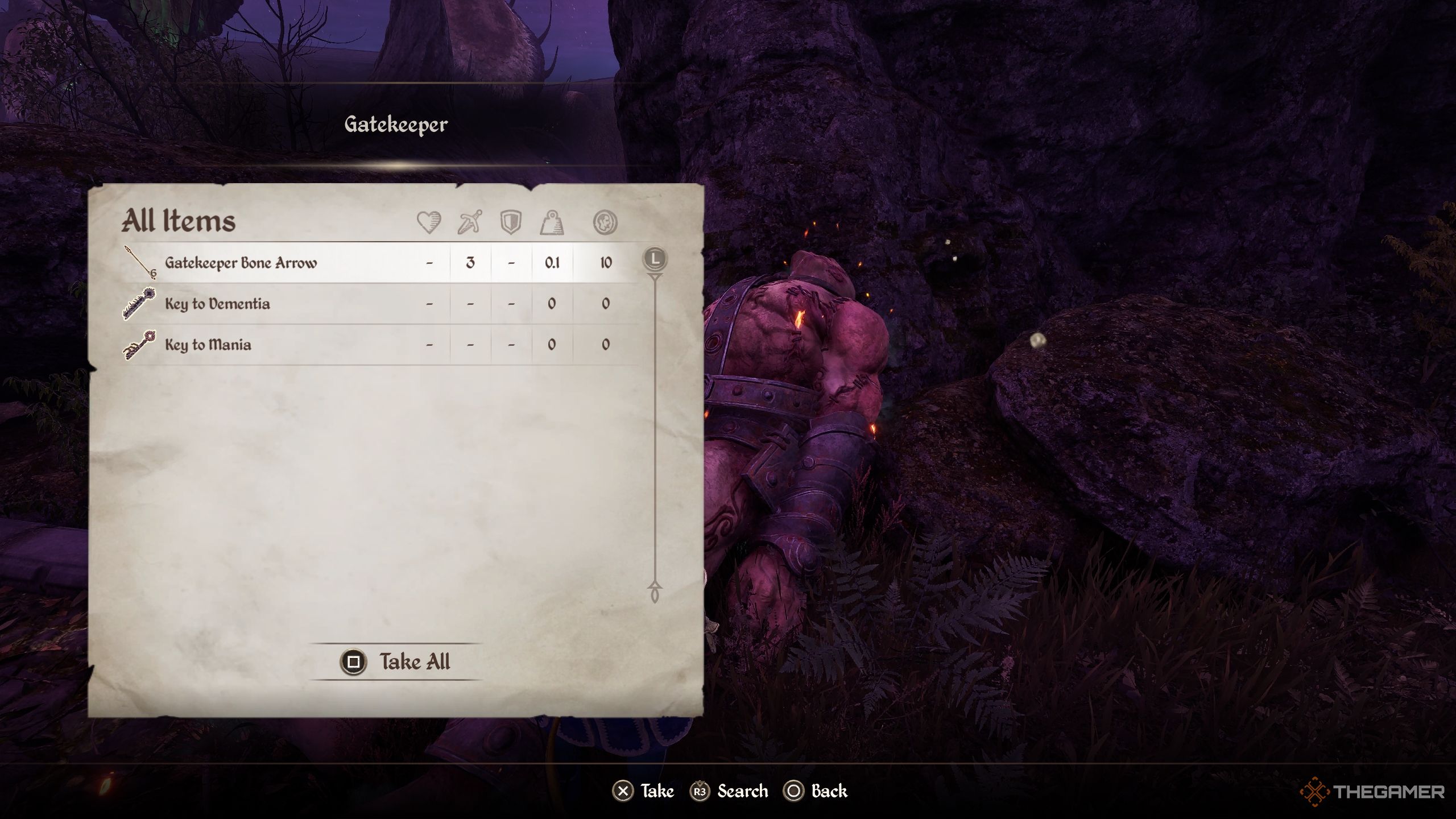 Player is looting the gatekeeper corpse - Oblivion Remastered