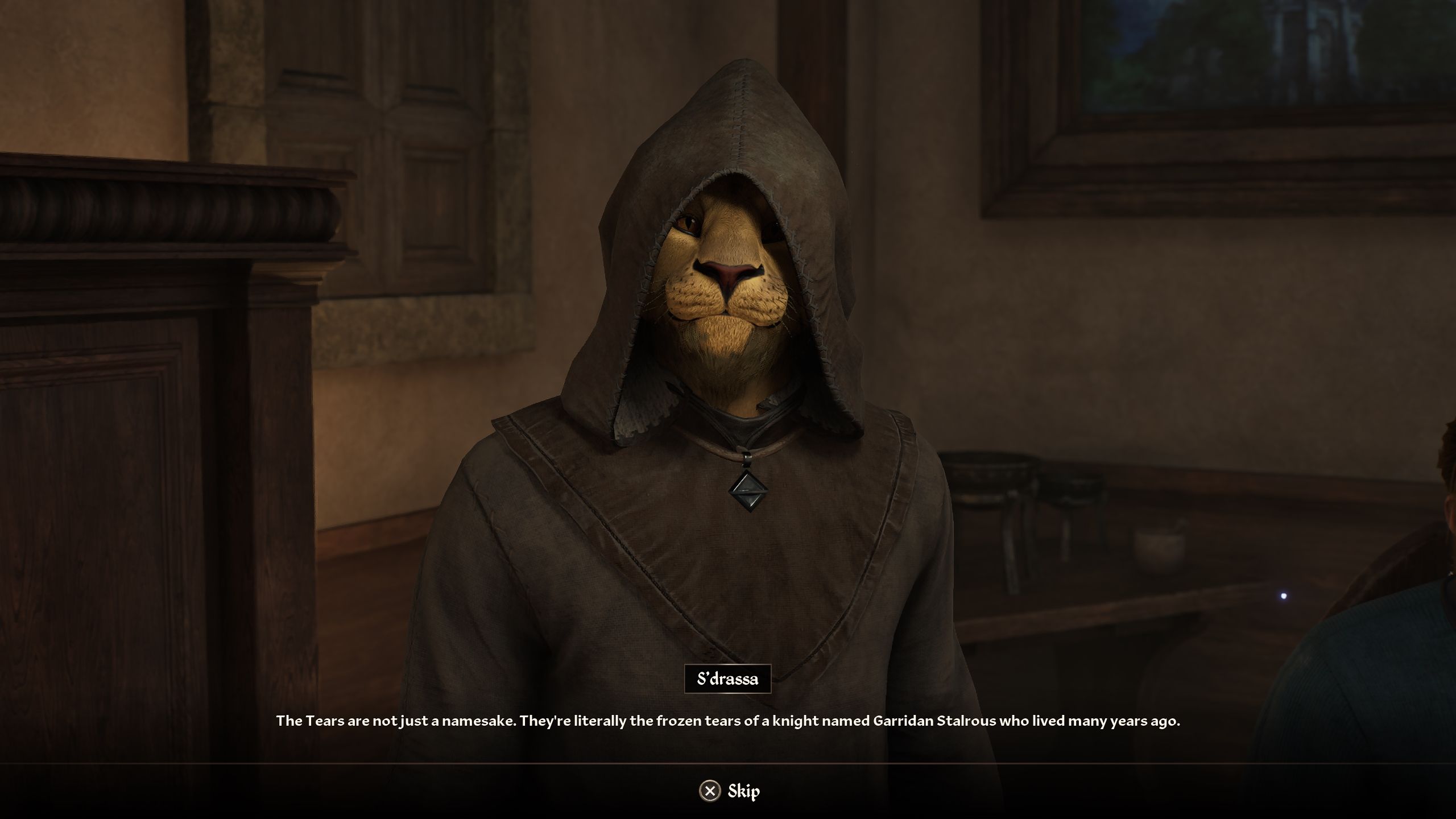 Player is speaking with S'drassa - Oblivion Remastered