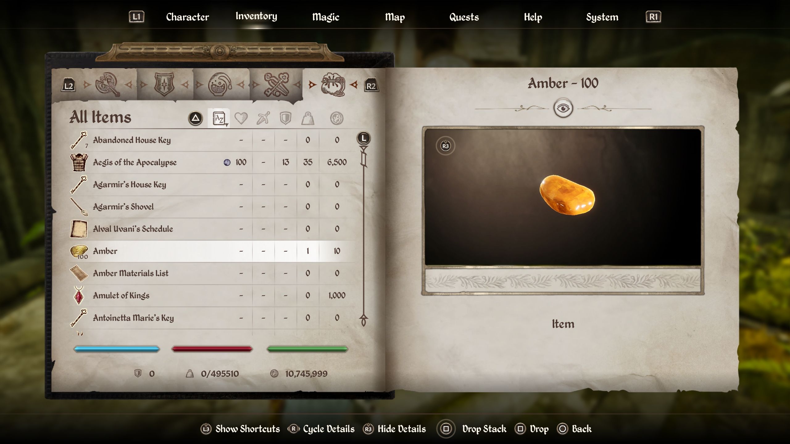 Player just obtained Amber - Oblivion Remastered