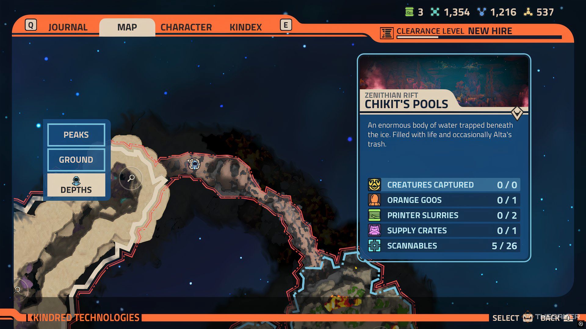 Player the location of the crate on the map of Revenge of the Savage Planet.
