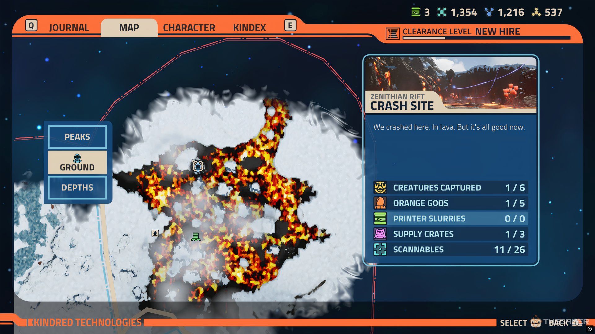Player's postion with a crate on the map of Revenge of the Savage Planet.