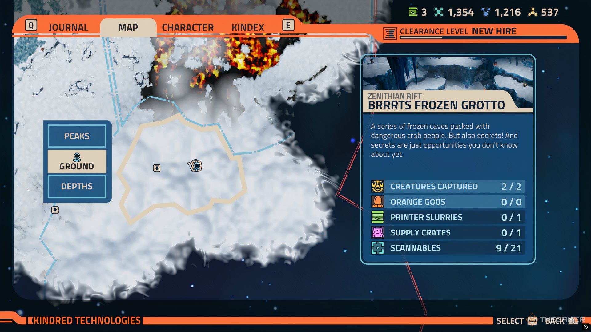 Player at the crates location on the map of Revenge of the Savage Planet.