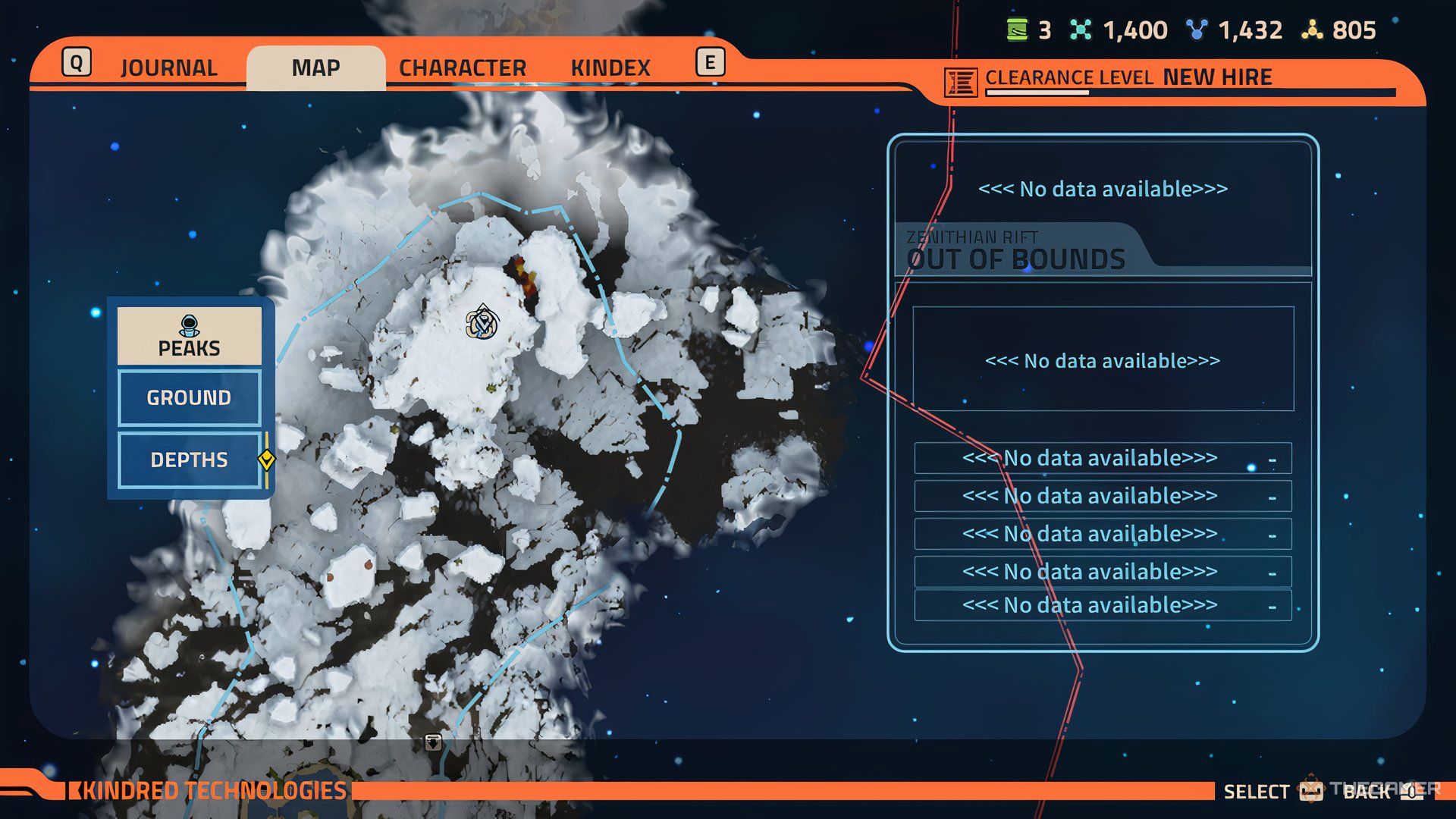 The crate's location on the map of Revenge of the Savage Planet.