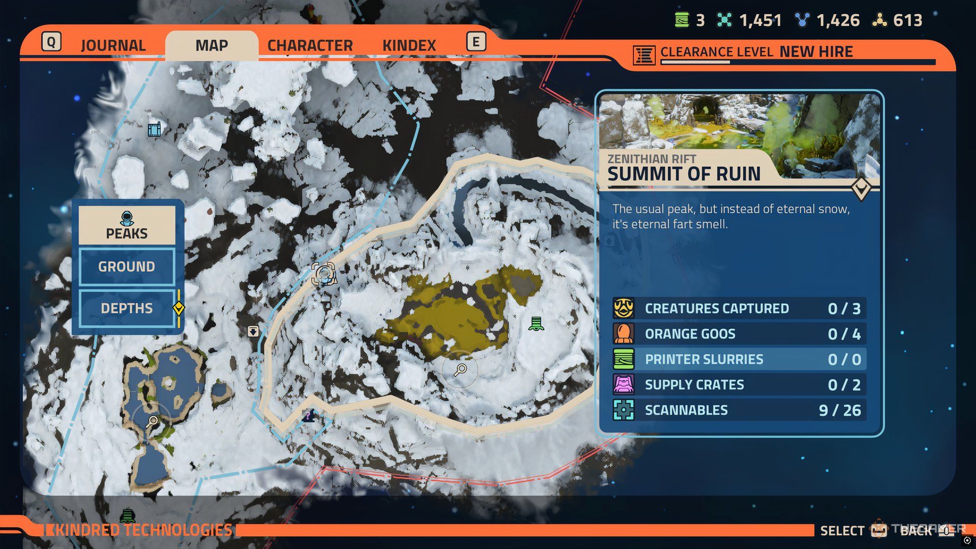 Player at the crate's location that is highlighted on the map of Revenge of the Savage Planet.