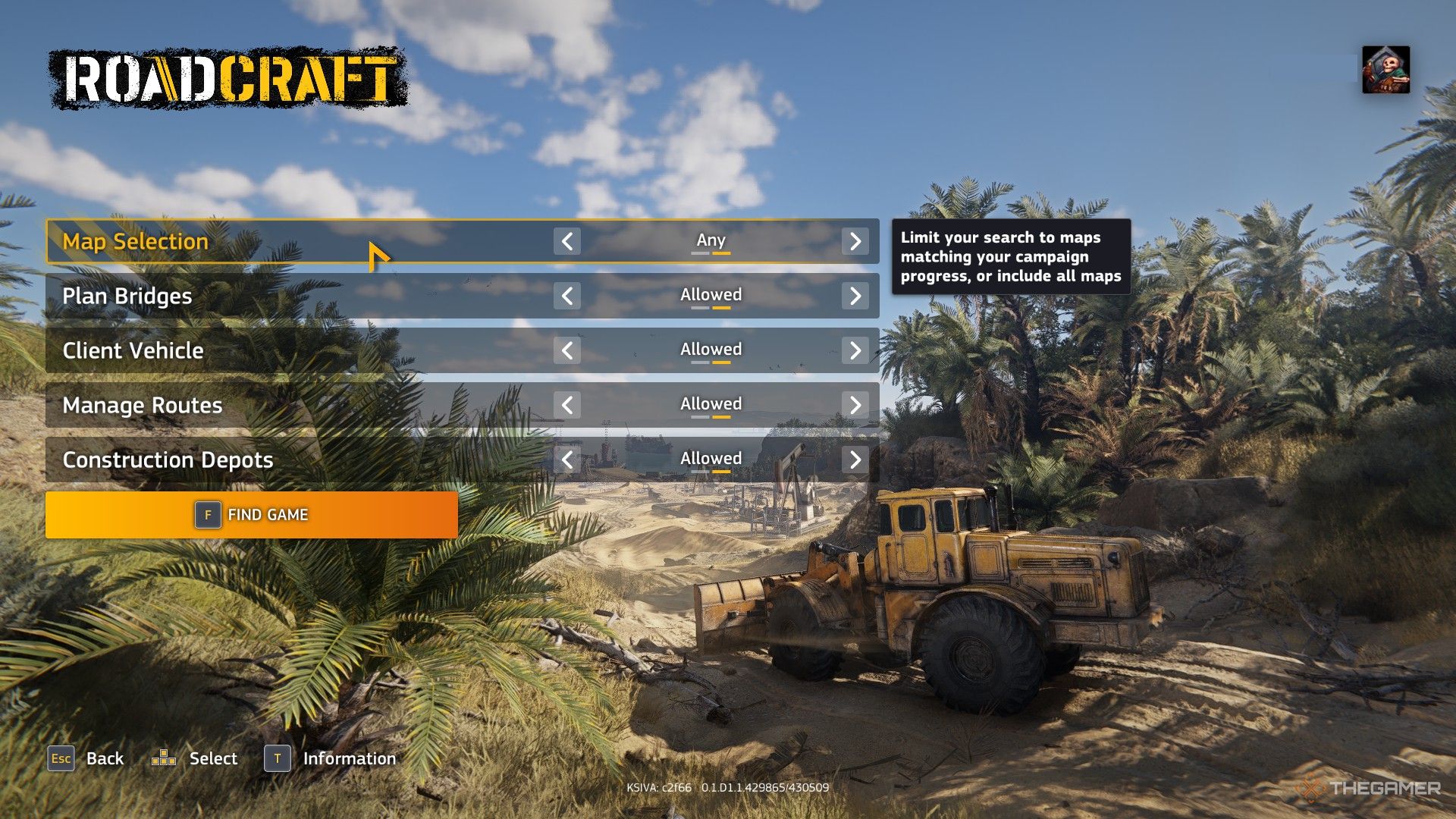 joining a multiplayer game from the title screen in roadcraft.