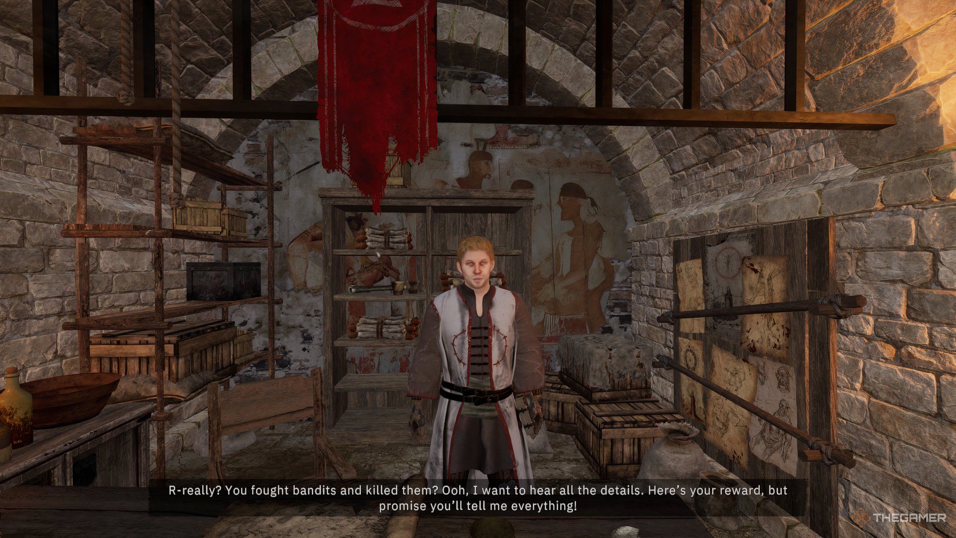 Tainted Grail Fall of Avalon - Turning in bounties in the Keeper Stronghold.