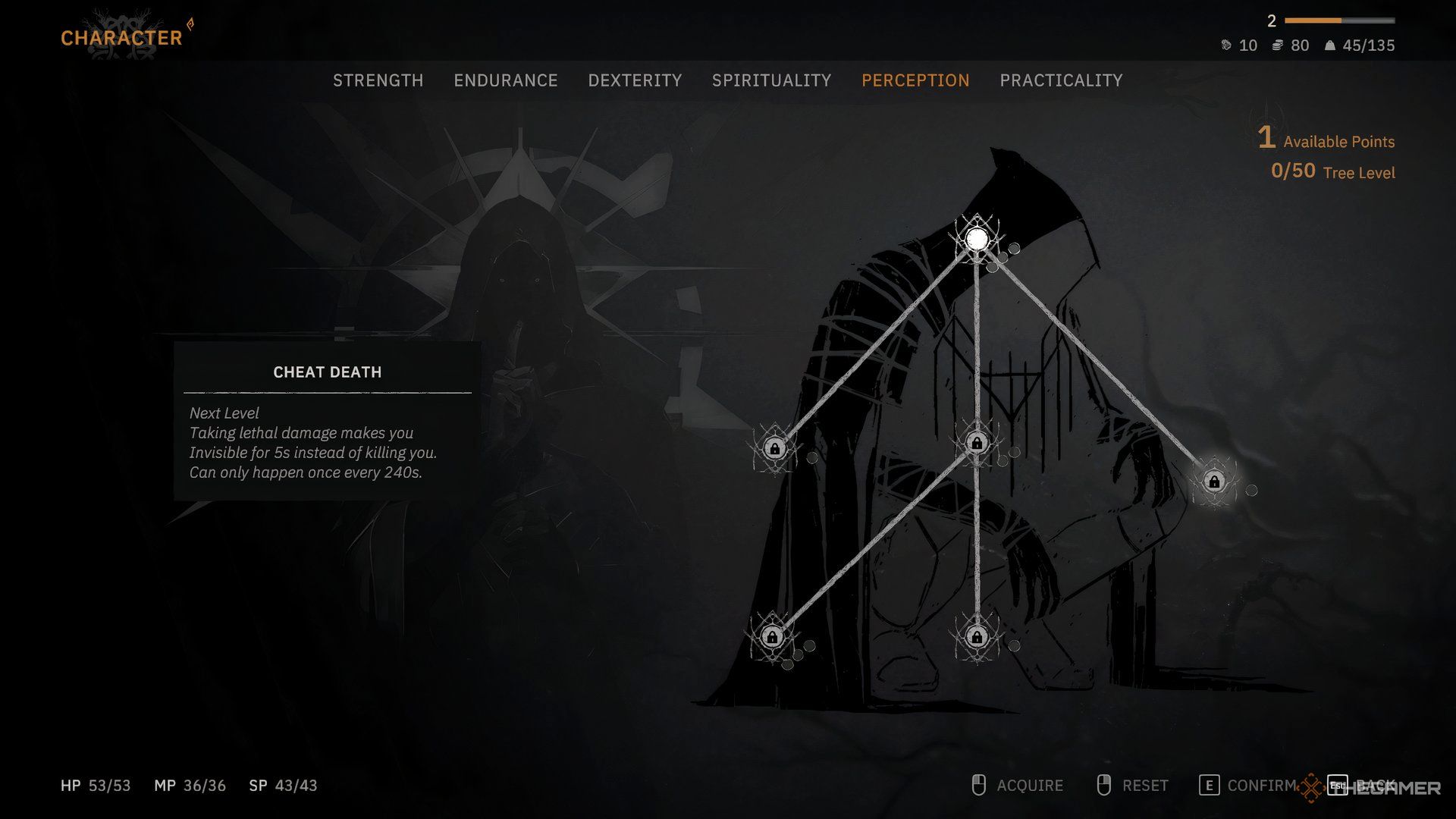 Tainted Grail The Fall Of Avalon Cheat Death skill summary.