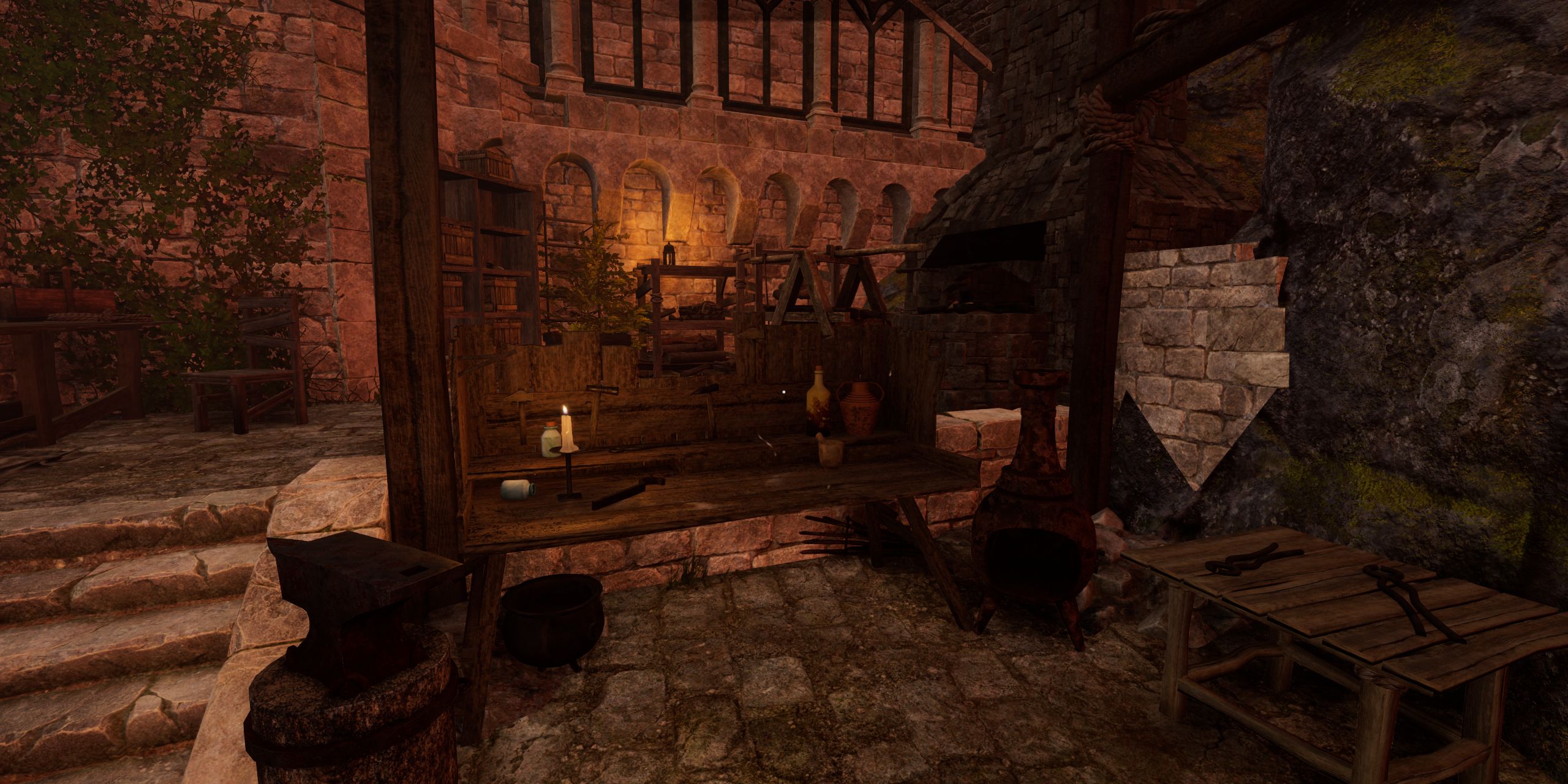 The Blacksmithing facilities of The Horns Of South in Tainted Grail: The Fall Of Avalon..