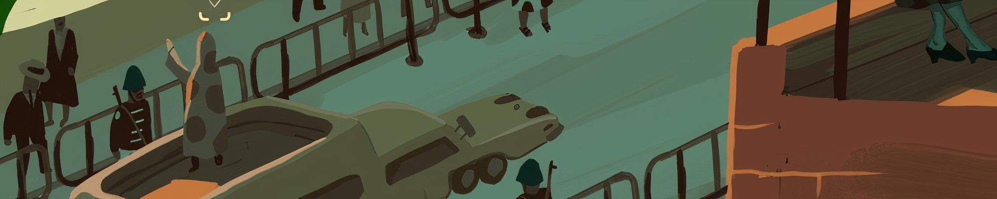 The car in the courtyard in Royal Blood in The Rise of the Golden Idol.