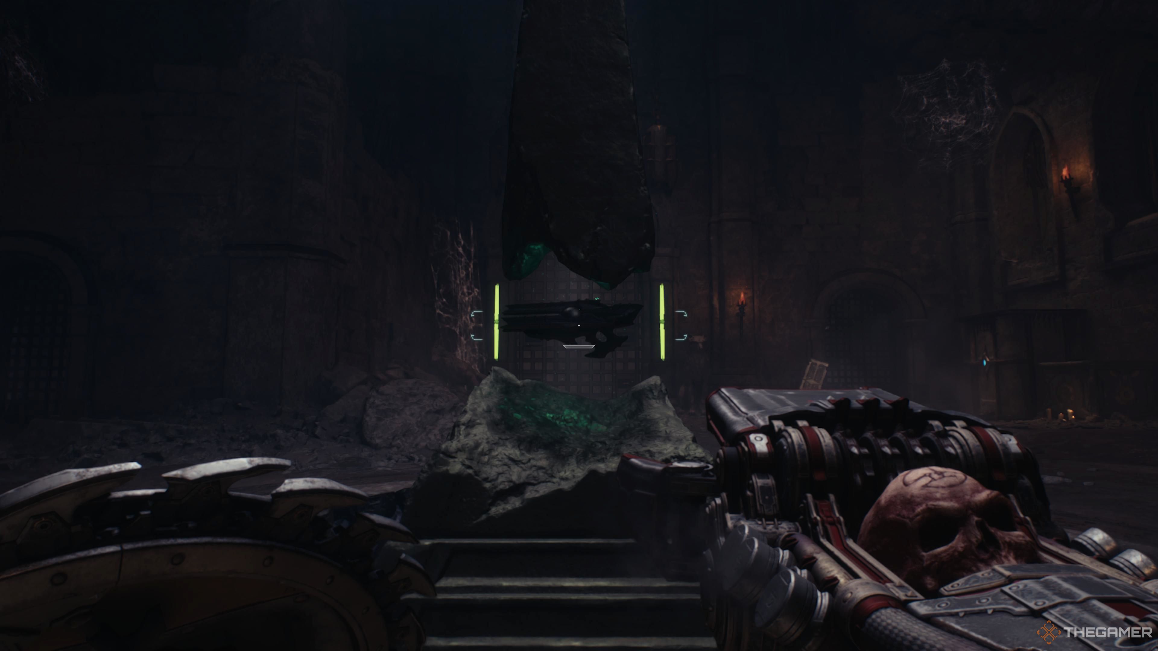 Пулемет во втором портале на этапе The Siege Part 1 в Doom The Dark Ages.