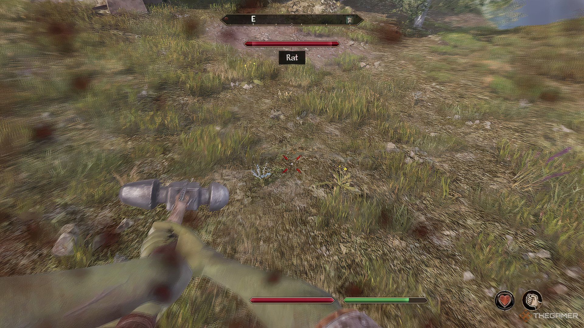 Attacking an invisible rat in The Elder Scrolls IV Oblivion Remastered.