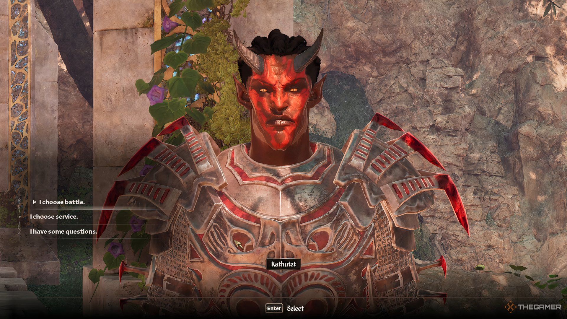 Выбор в диалоге с Катутетом в The Elder Scrolls IV Oblivion Remastered.