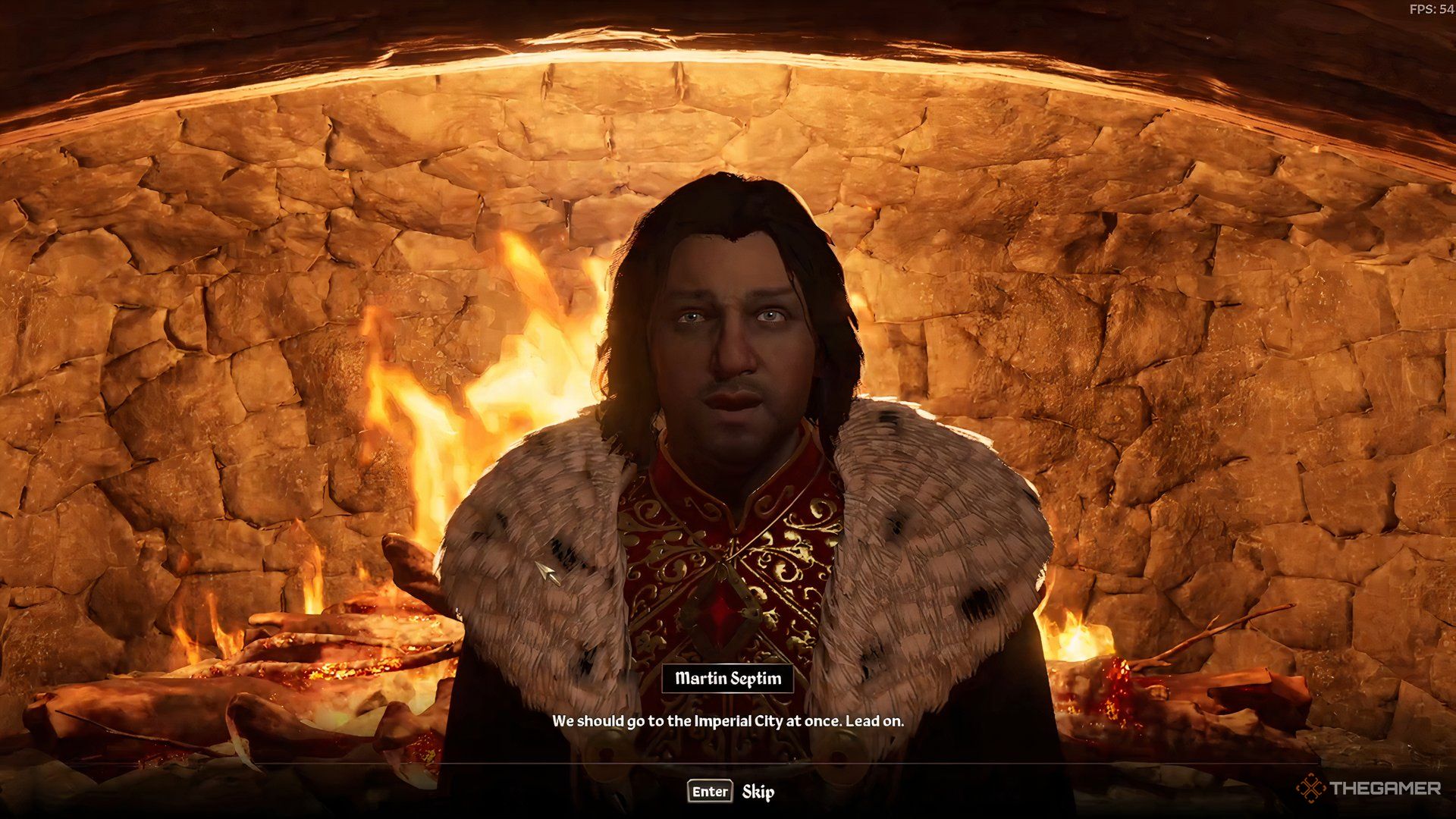 Разговор с Мартином перед последним квестом в The Elder Scrolls IV Oblivion.