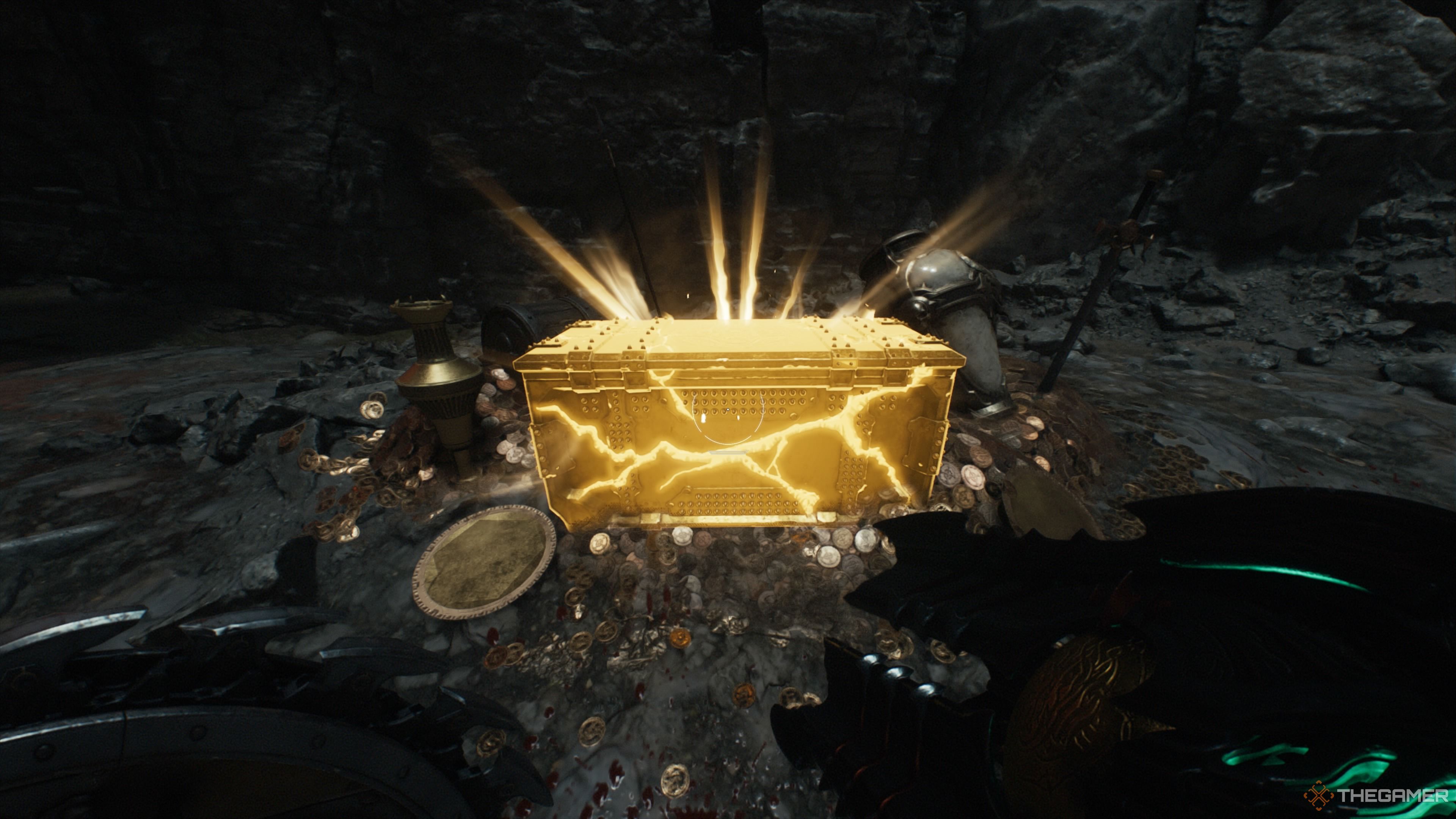 Первый сундук с сокровищами в главе «Возрождение» Doom: The Dark Ages.