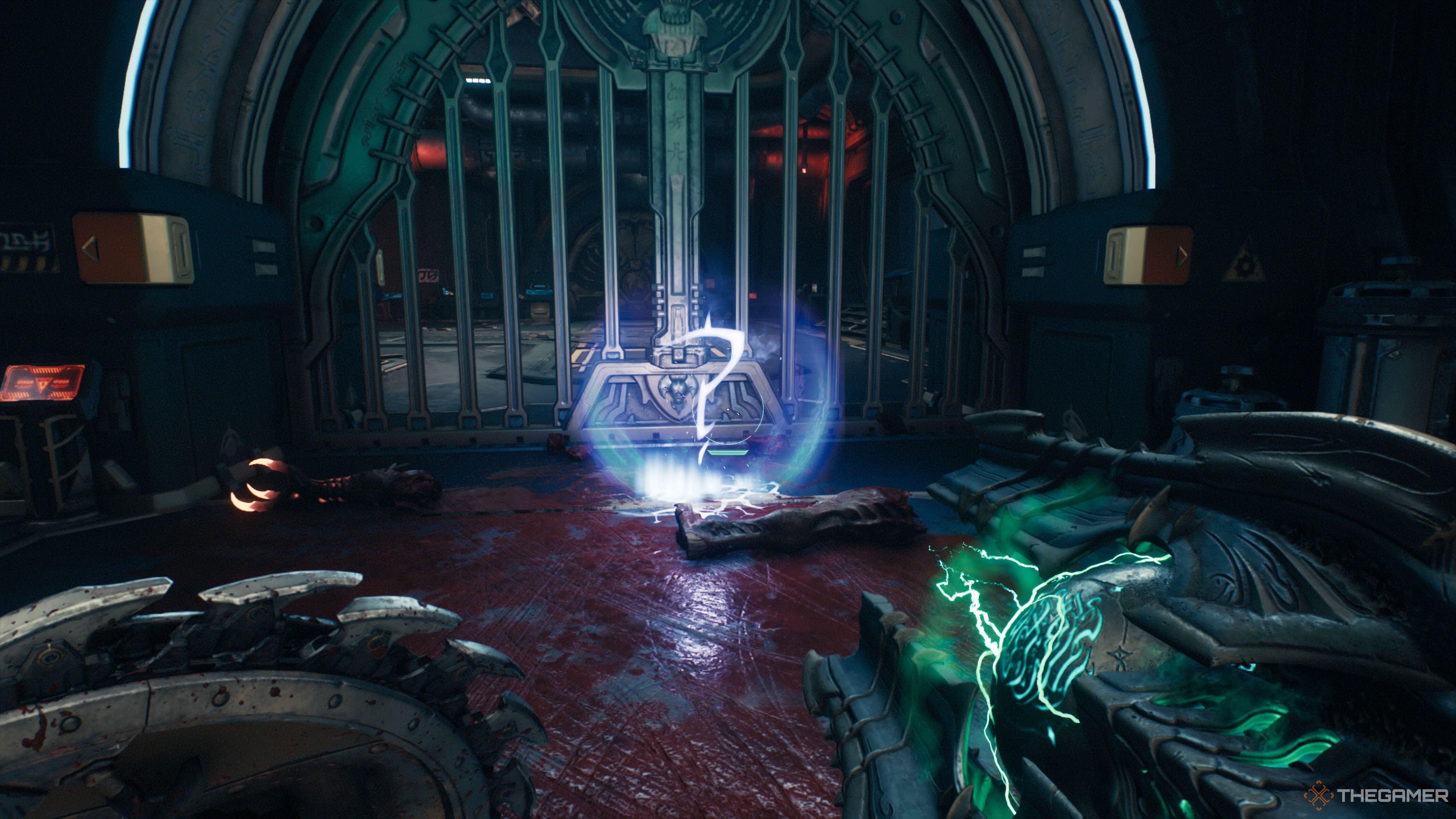 Скин «Ночной кошмар» на Станции Управления Стражей в Doom: The Dark Ages.