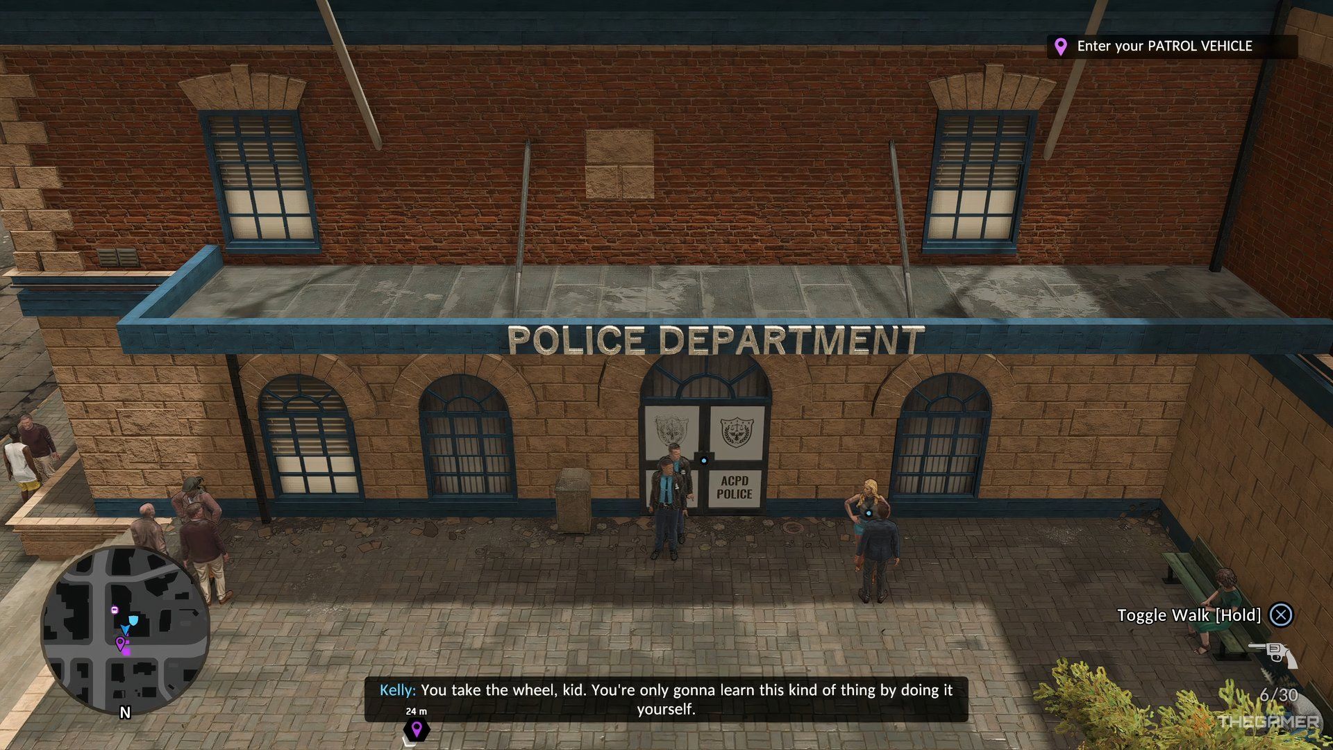 The Precinct Exiting the precinct with your partner.