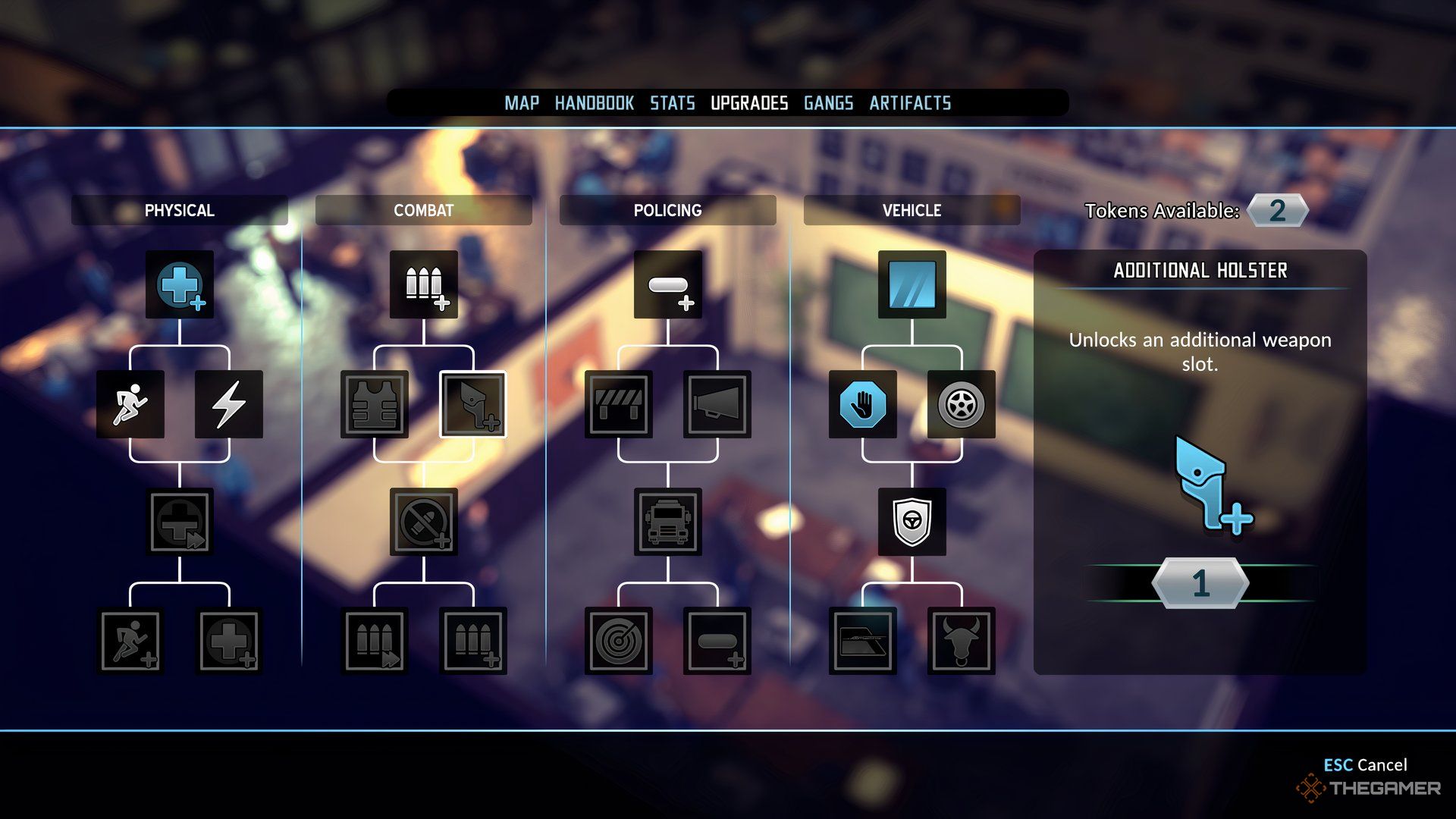 The Precinct Upgrade skill Additional holster.