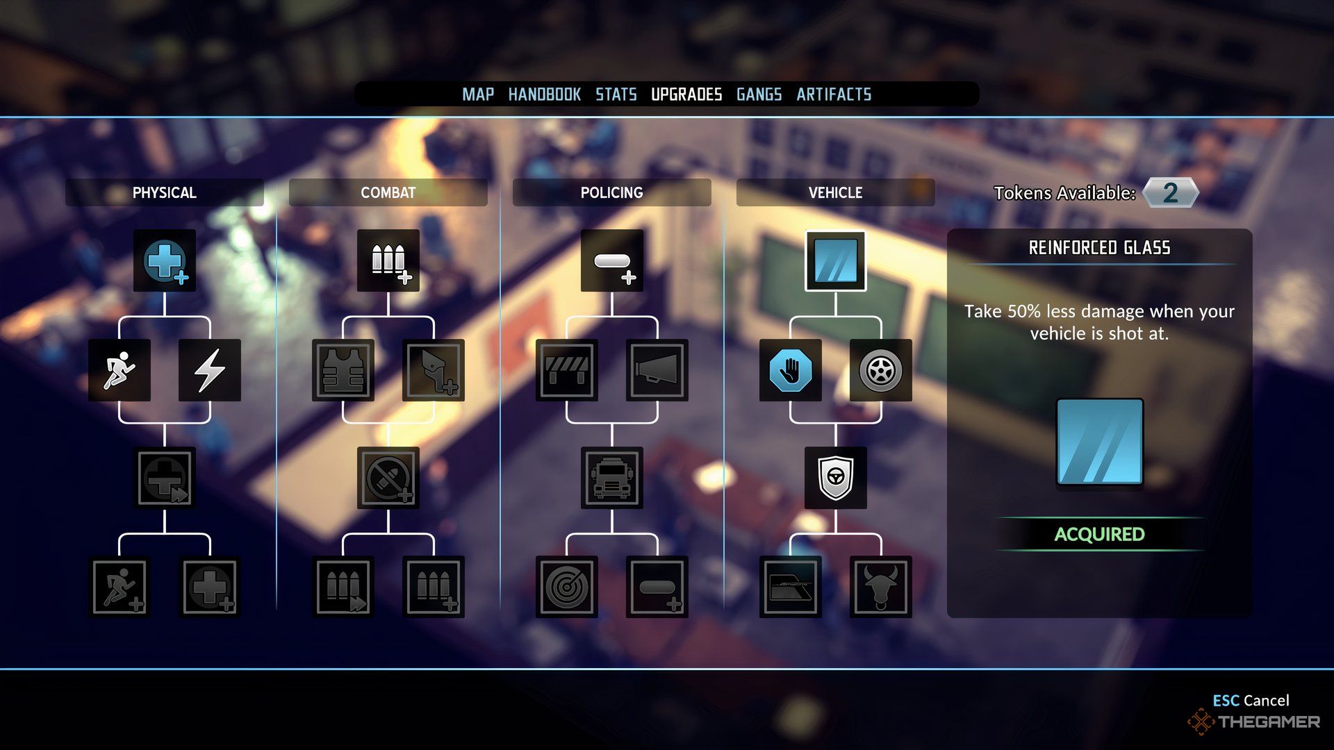 The Precinct Upgrade skill reinforced glass.