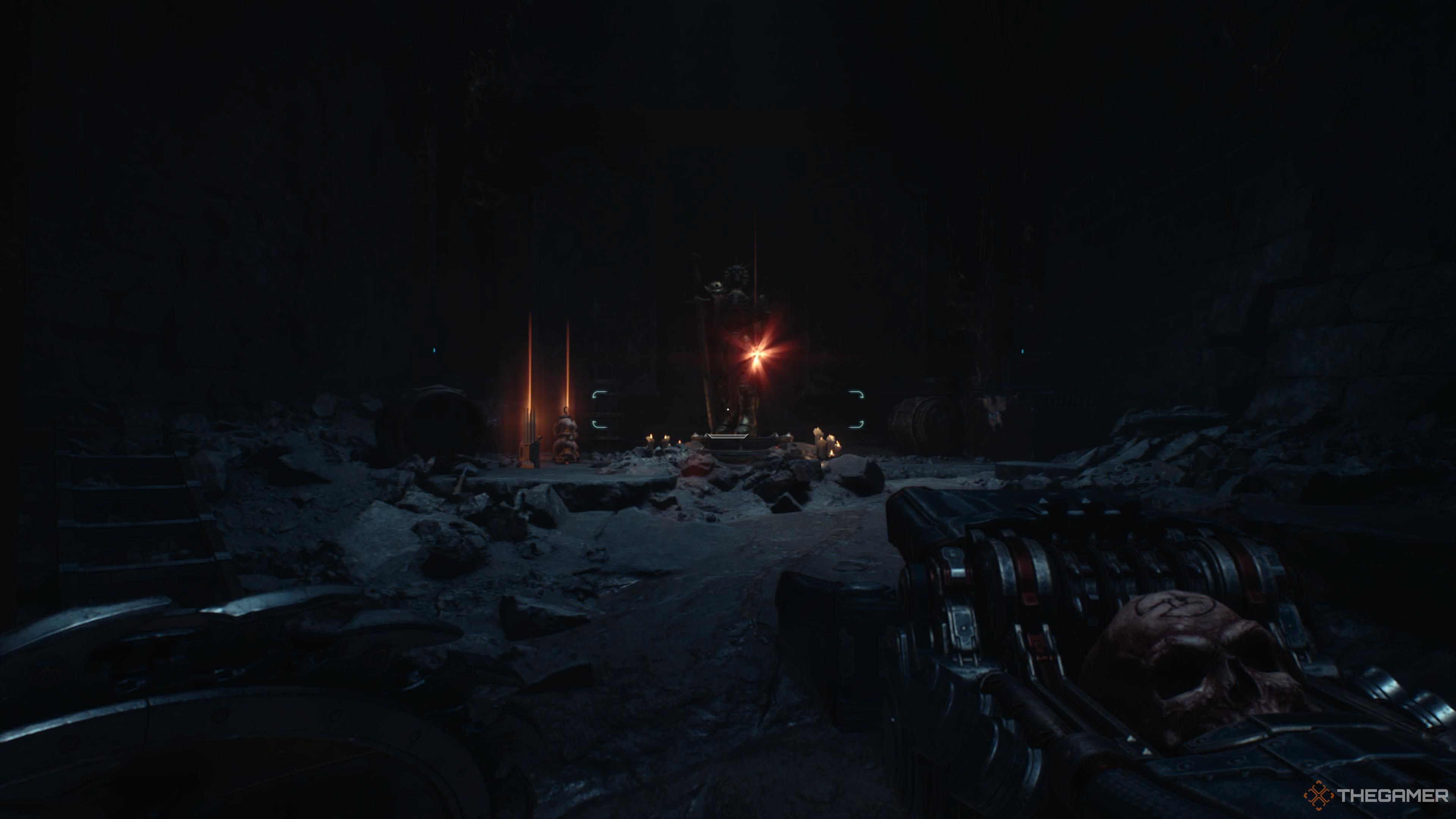 Рубин в пещере этапа The Siege Part 1 в Doom The Dark Ages.