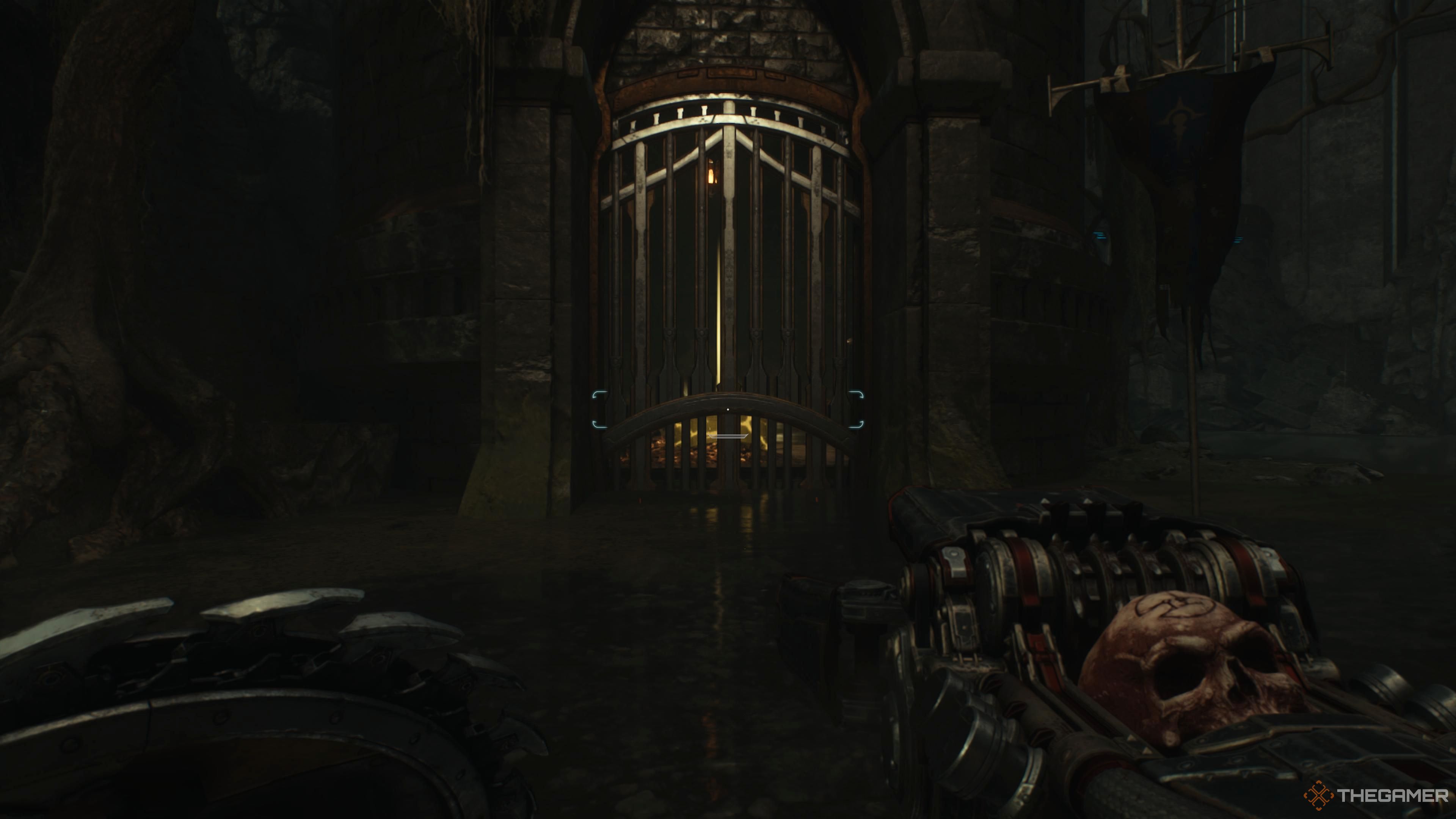 Сундук с сокровищами, запертый в башне на этапе The Siege Part 1 в Doom The Dark Ages.